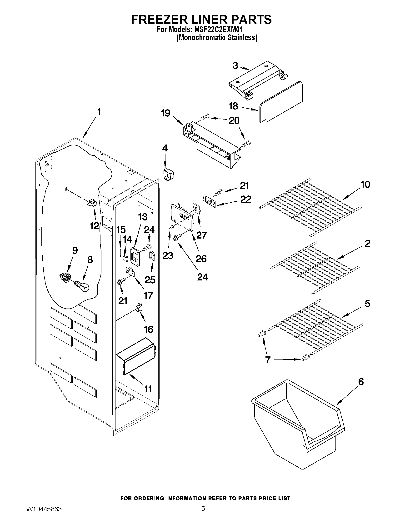 04 - FREEZER LINER PARTS