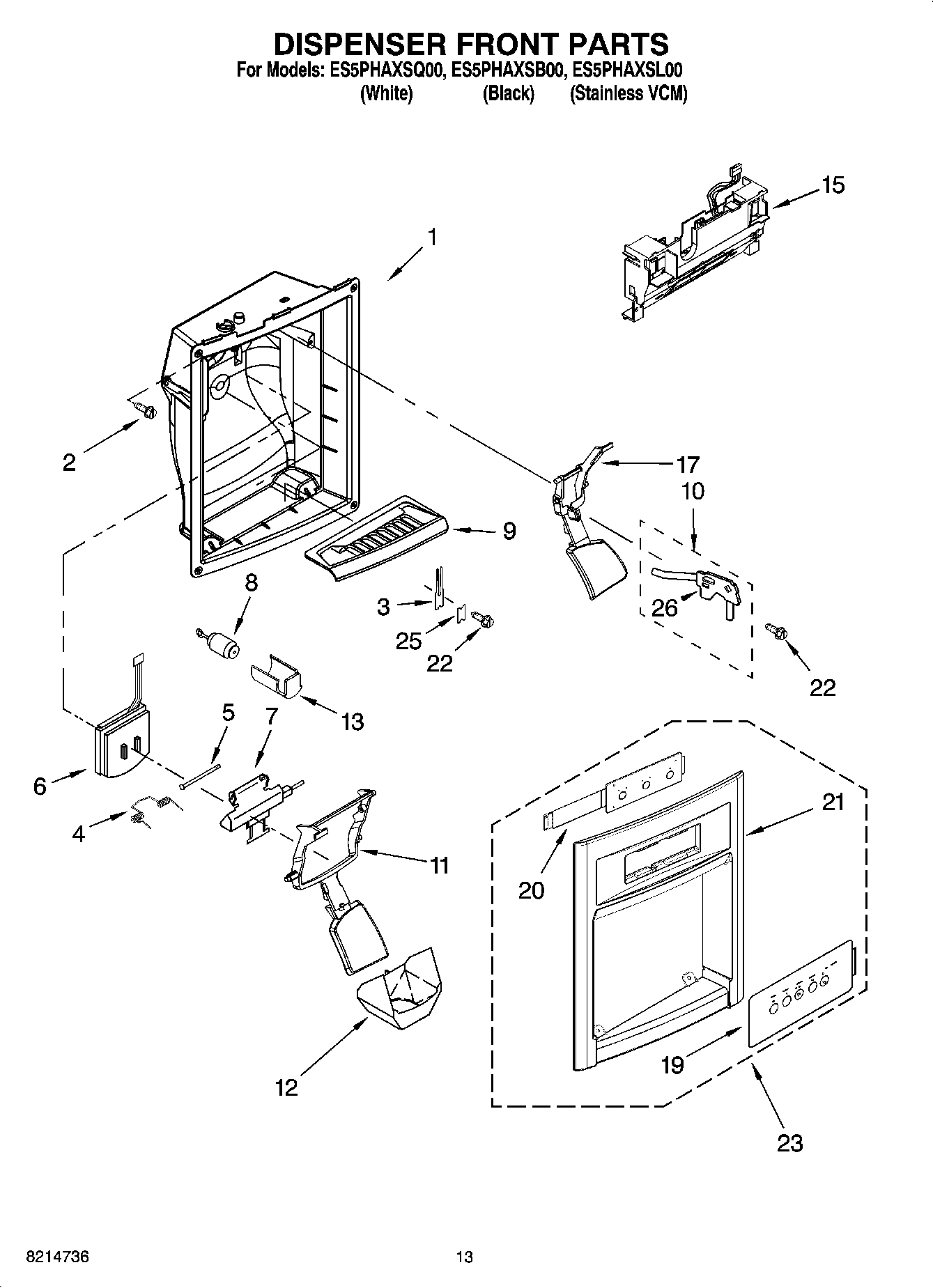 08 - DISPENSER FRONT PARTS