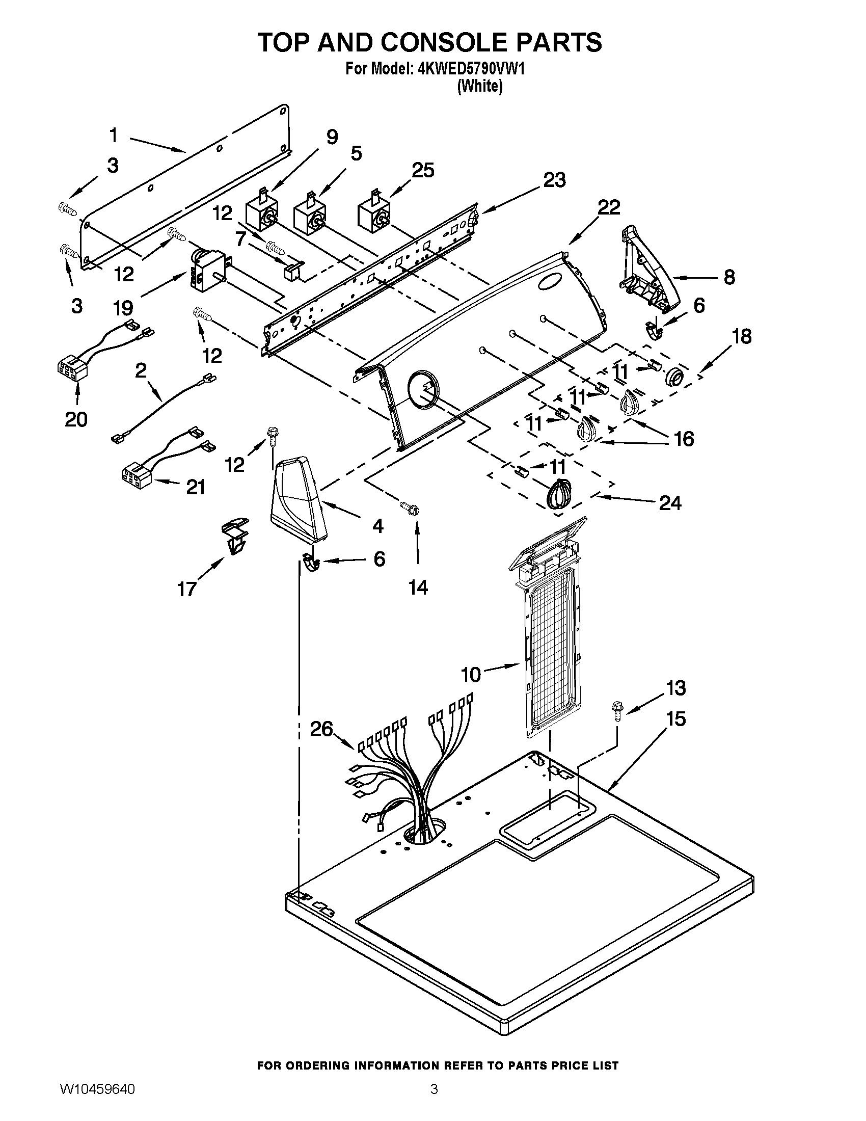 02 - TOP AND CONSOLE PARTS