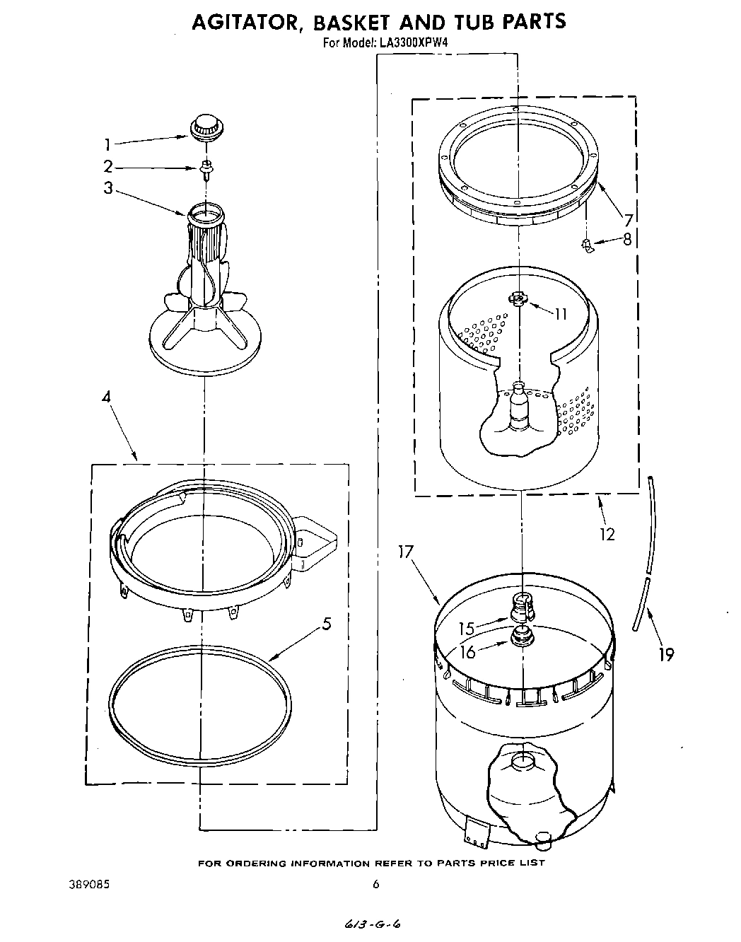 04 - AGITATOR, BASKET, AND TUB