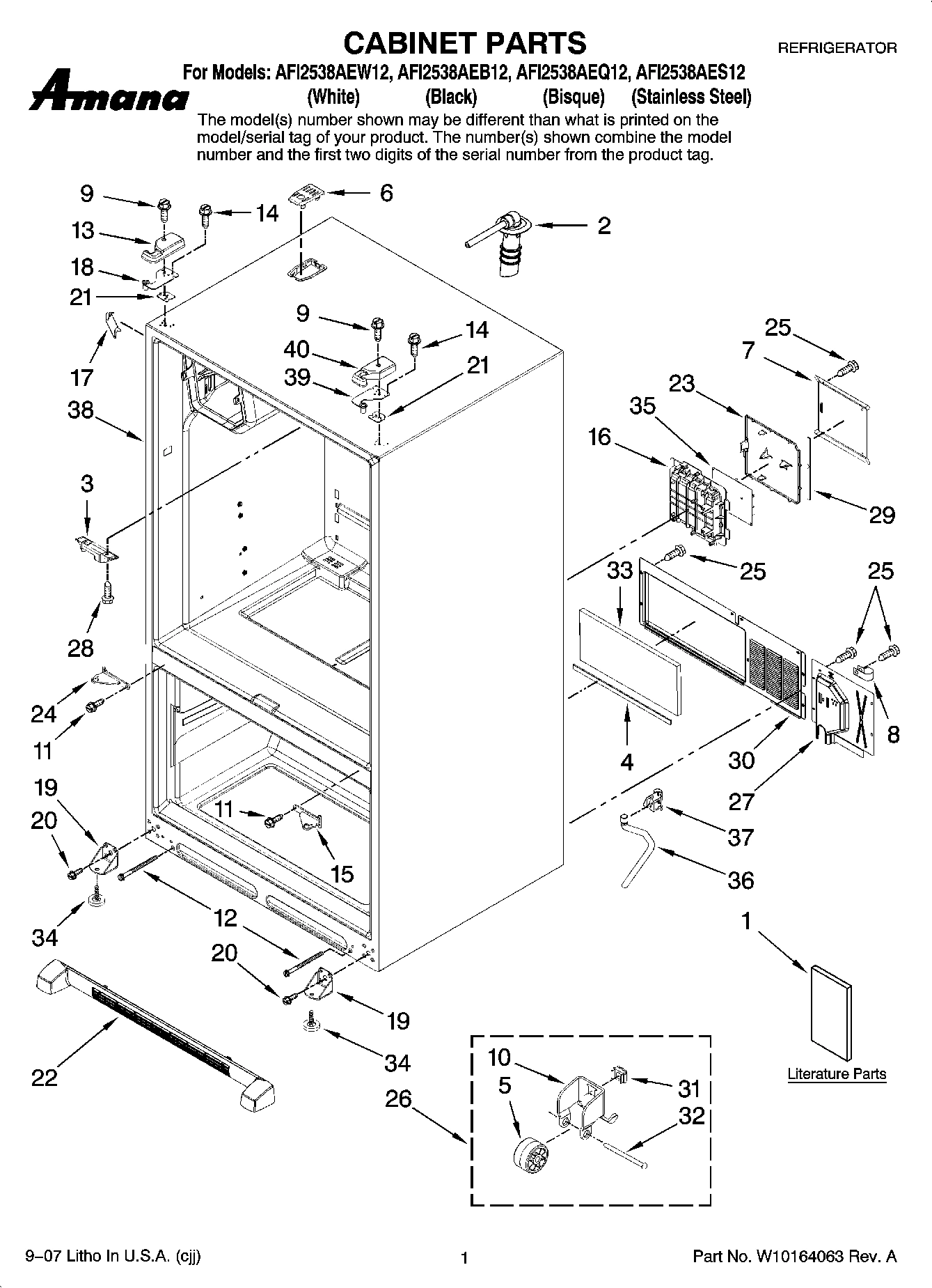 01 - CABINET PARTS