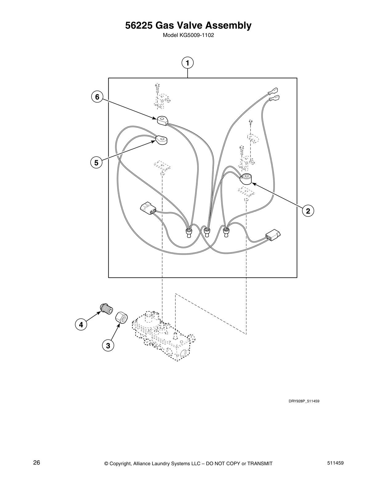 56225 Gas Valve Assembly