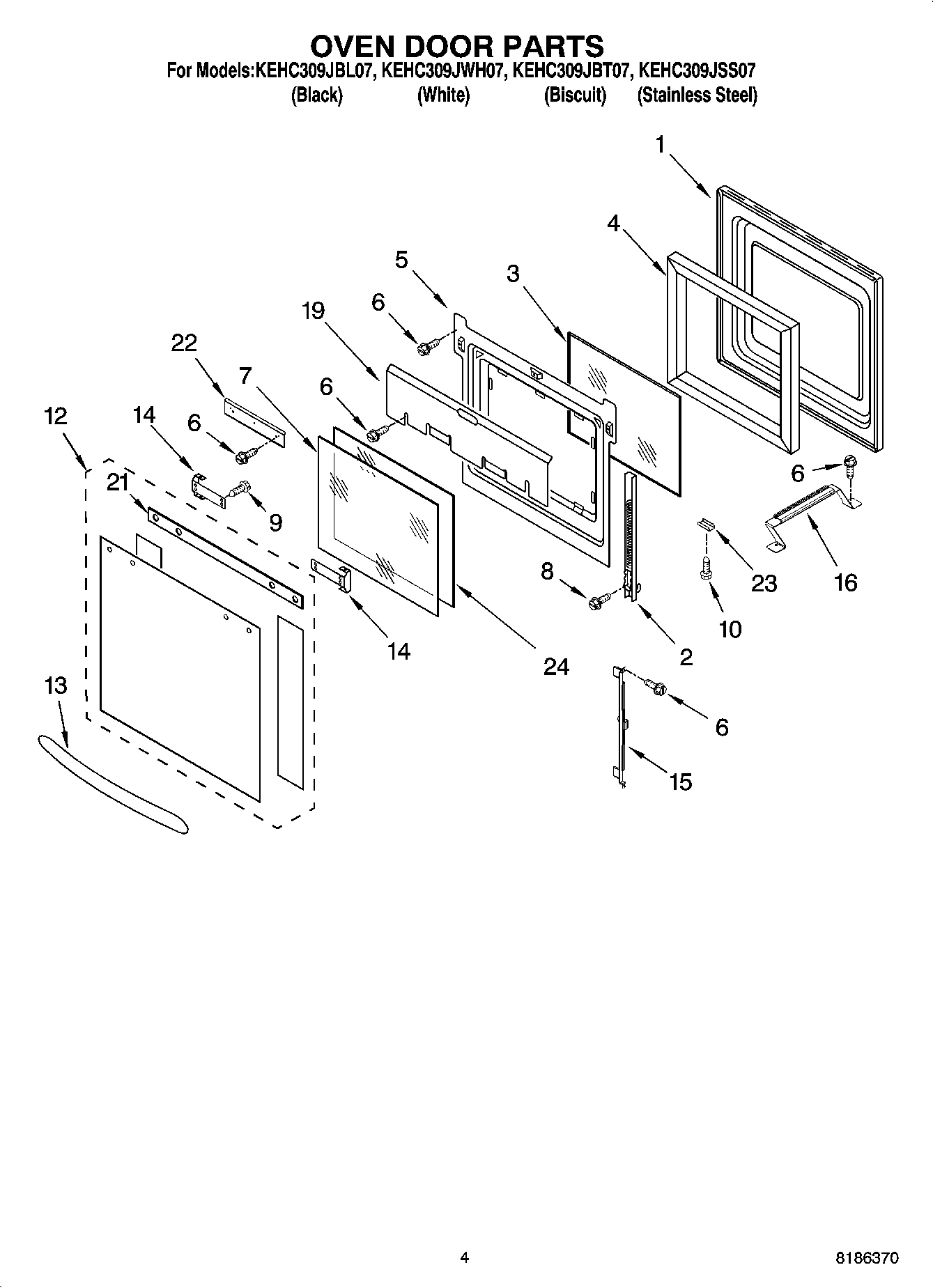 03 - OVEN DOOR PARTS