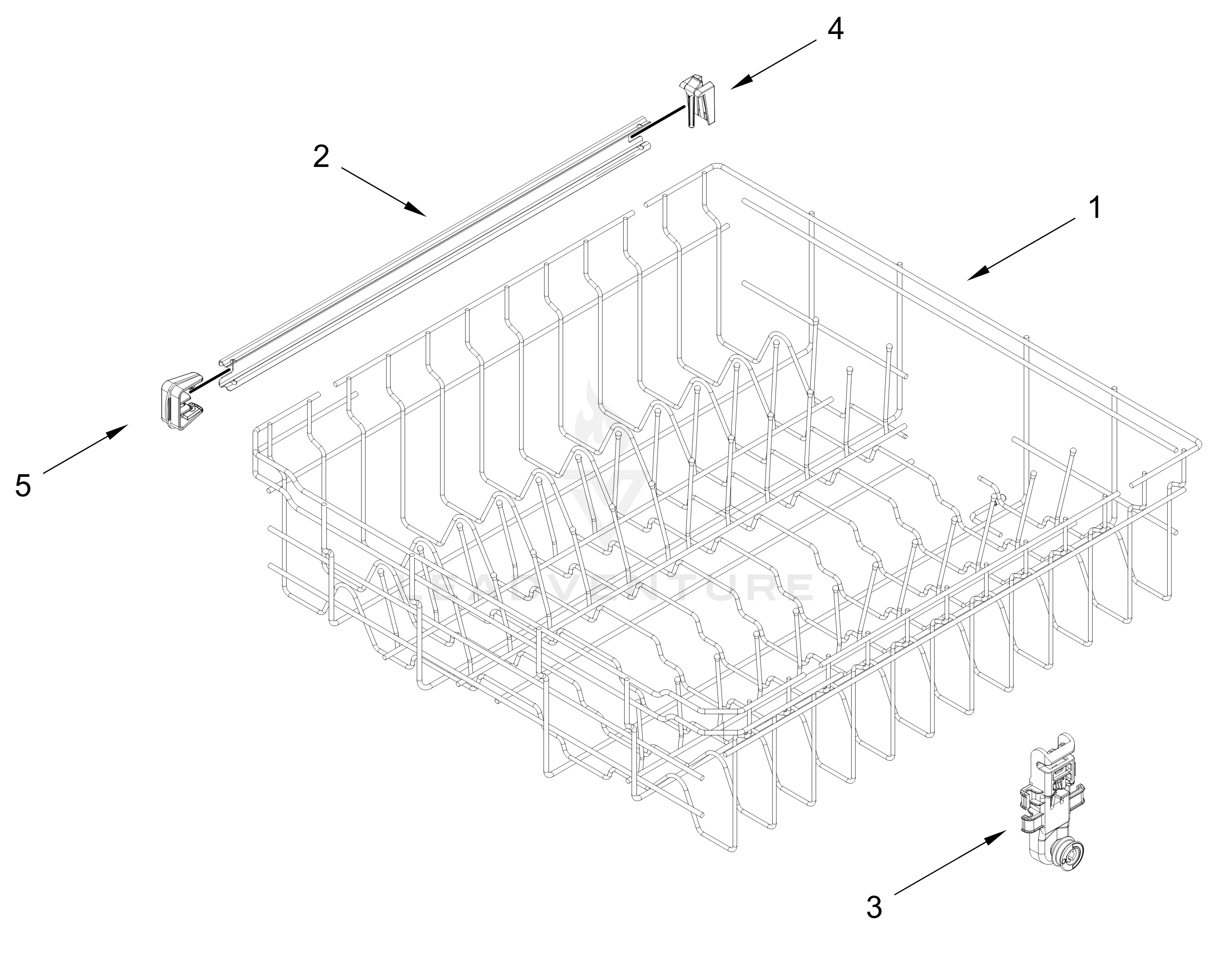 UPPER RACK AND TRACK PARTS