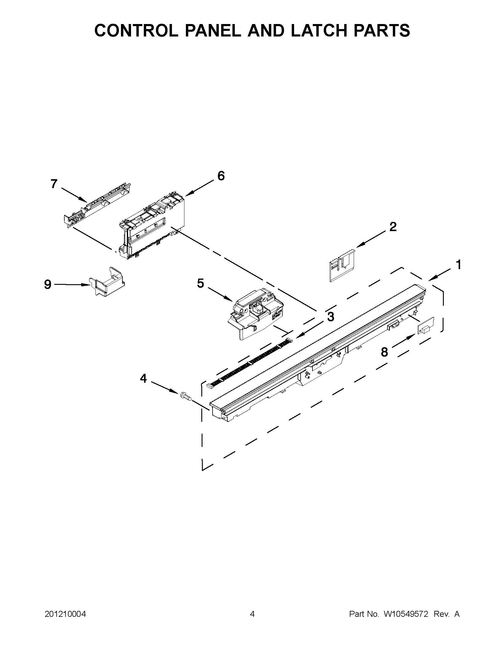 02 - CONTROL PANEL AND LATCH PARTS