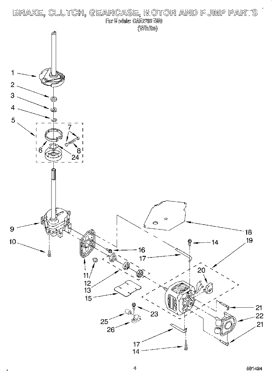 03 - BRAKE, CLUTCH, GEARCASE, MOTOR AND