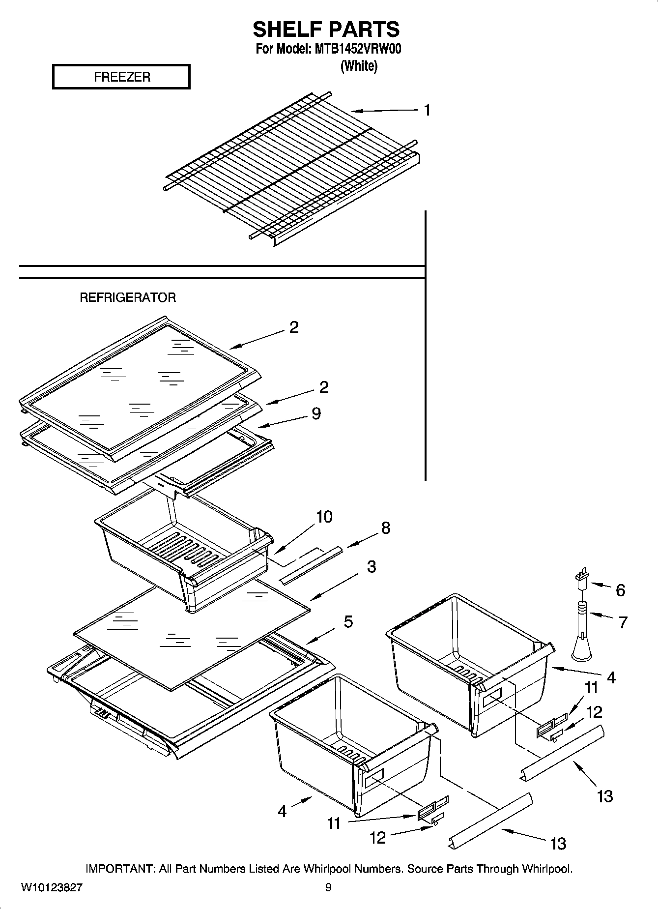 05 - SHELF PARTS, OPTIONAL PARTS (NOT INCLUDED)