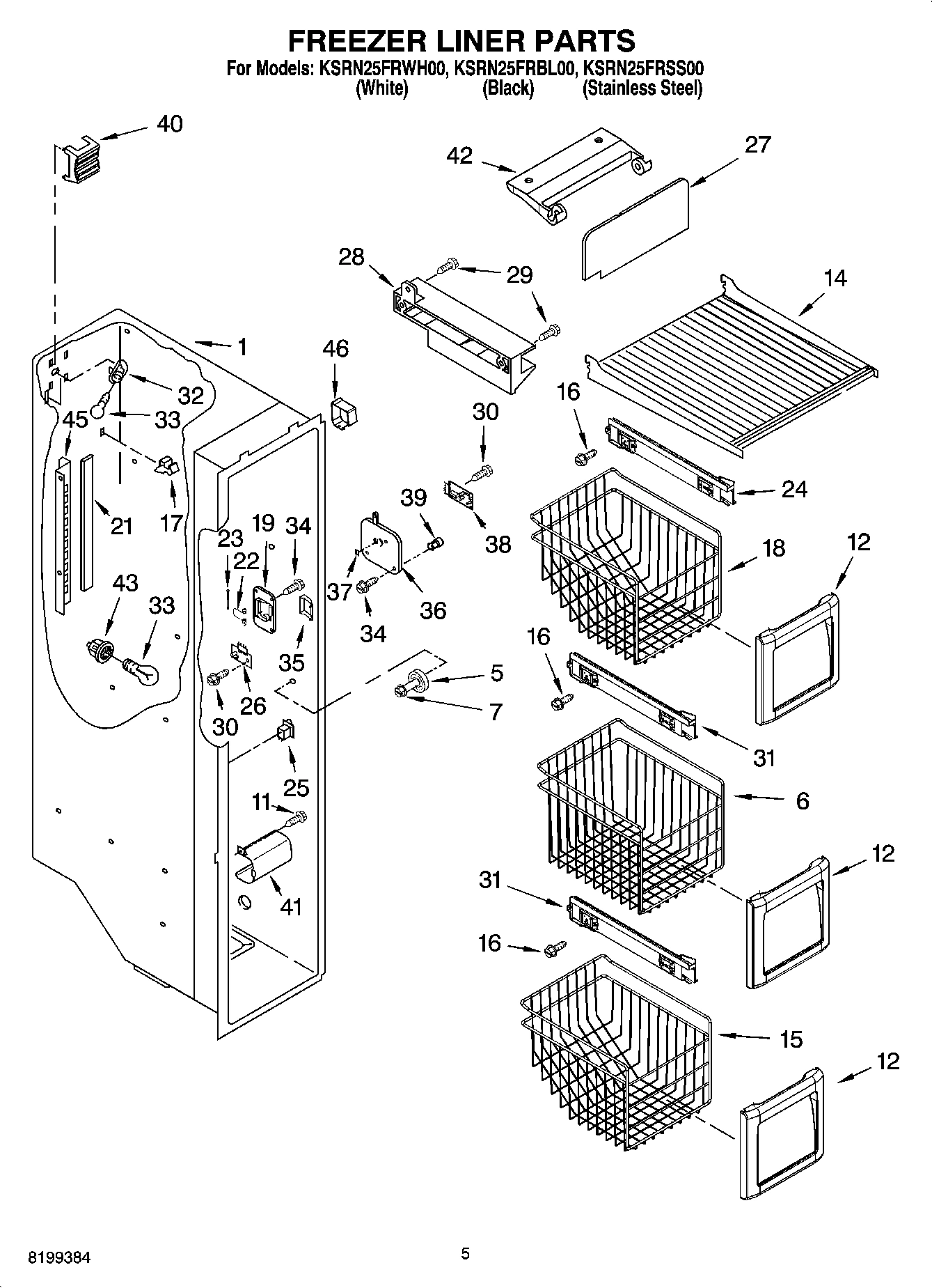 04 - FREEZER LINER PARTS