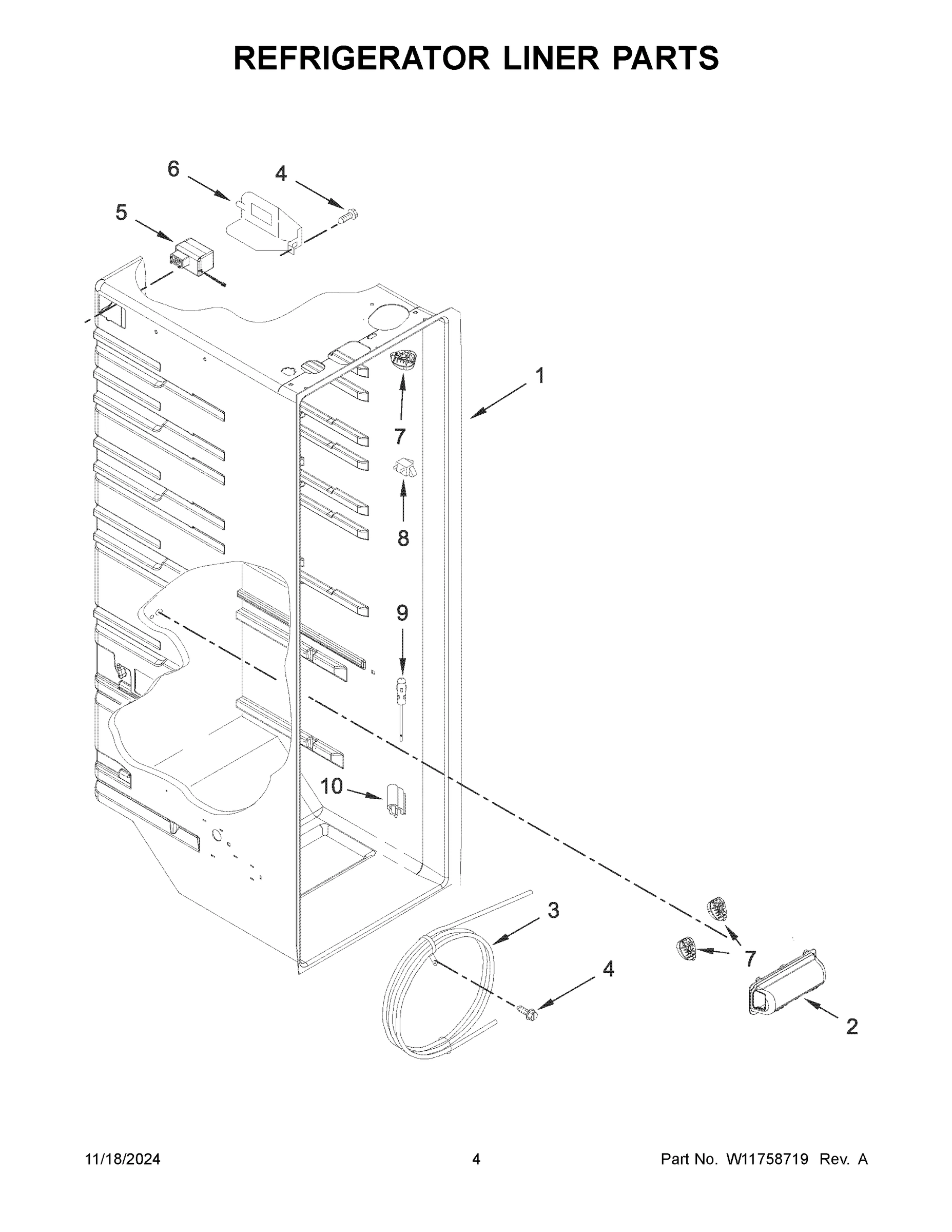 03 - REFRIGERATOR LINER PARTS
