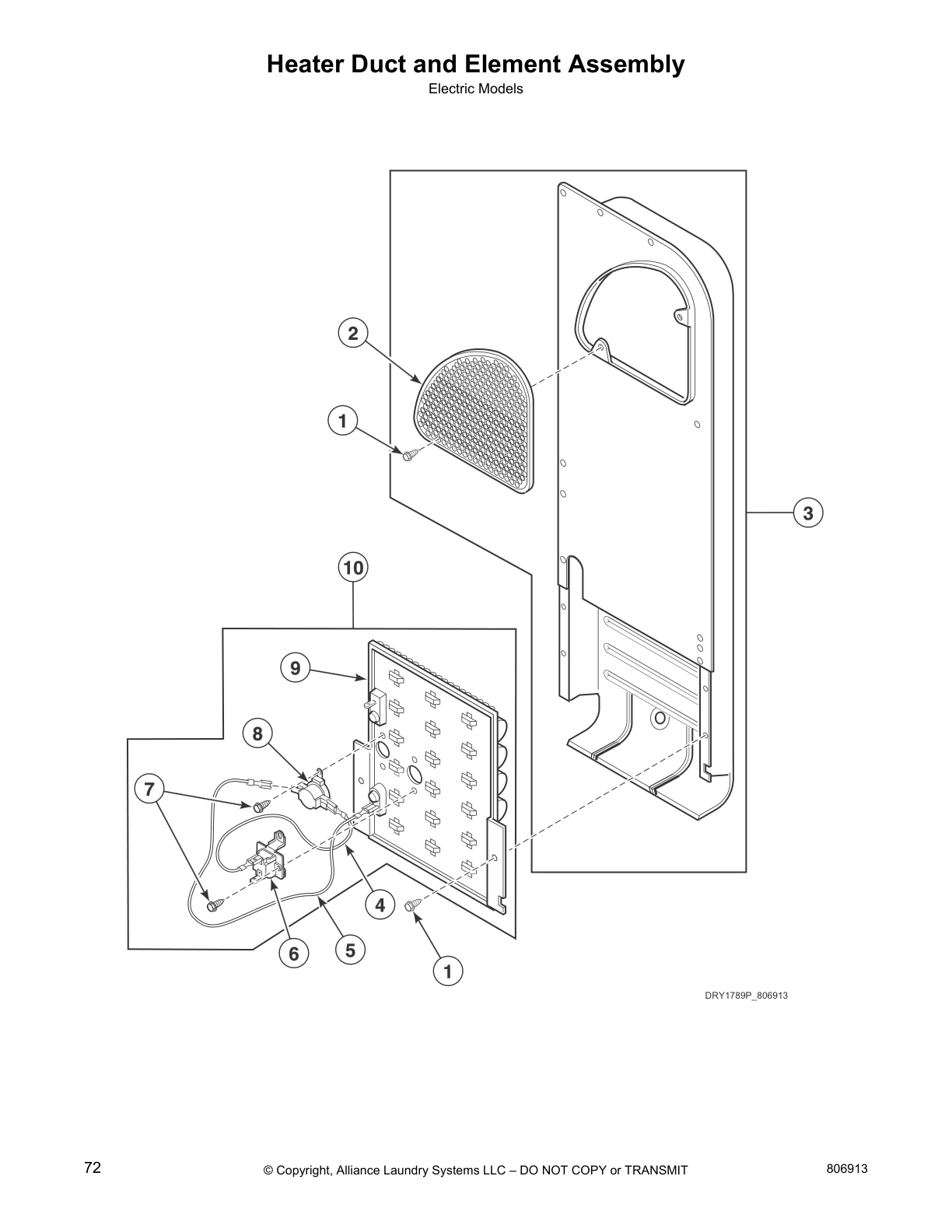Heater Duct and Element Assembly