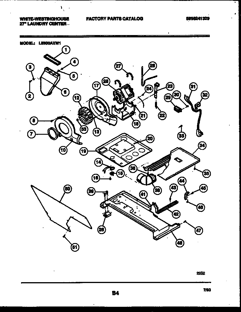 03 - MOTOR, BLOWER AND CABINET PARTS