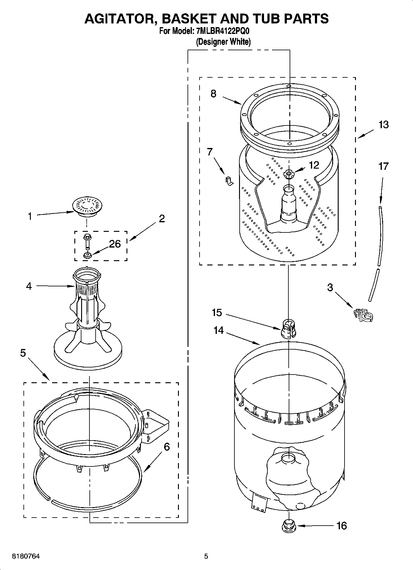 03 - AGITATOR, BASKET AND TUB PARTS