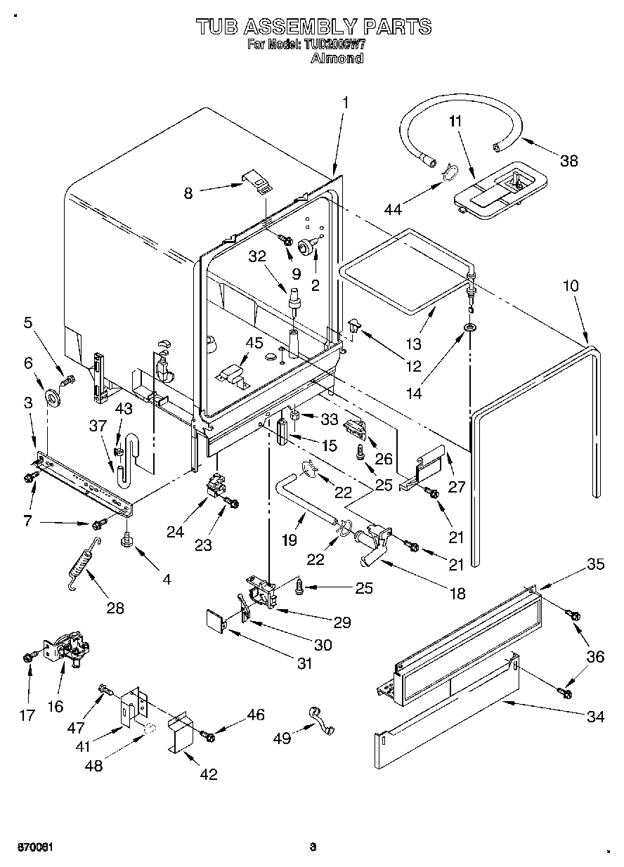 03 - TUB ASSEMBLY, LIT/OPTIONAL