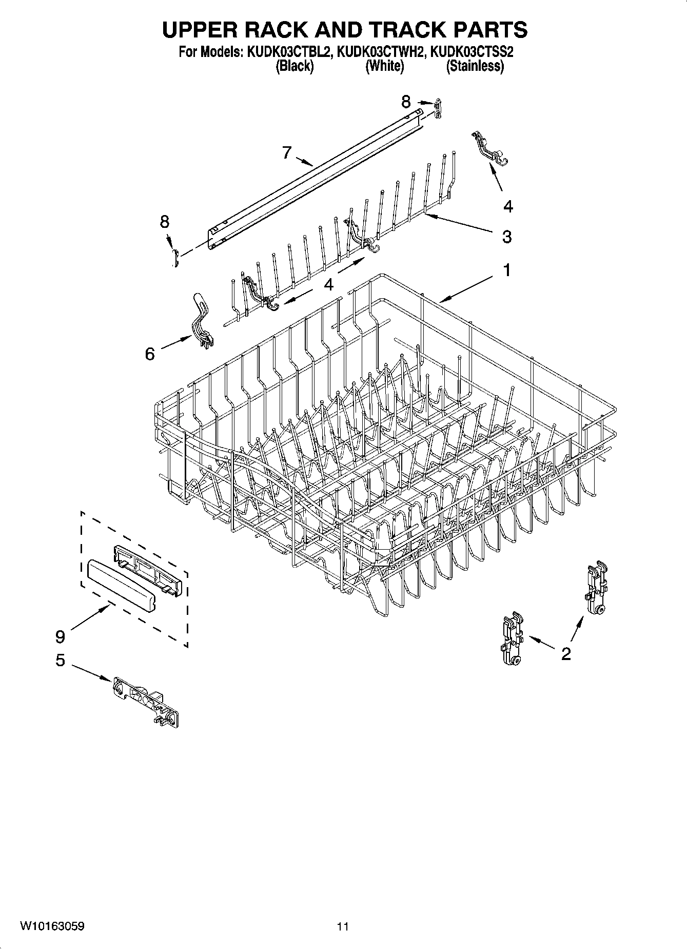 09 - UPPER RACK AND TRACK PARTS