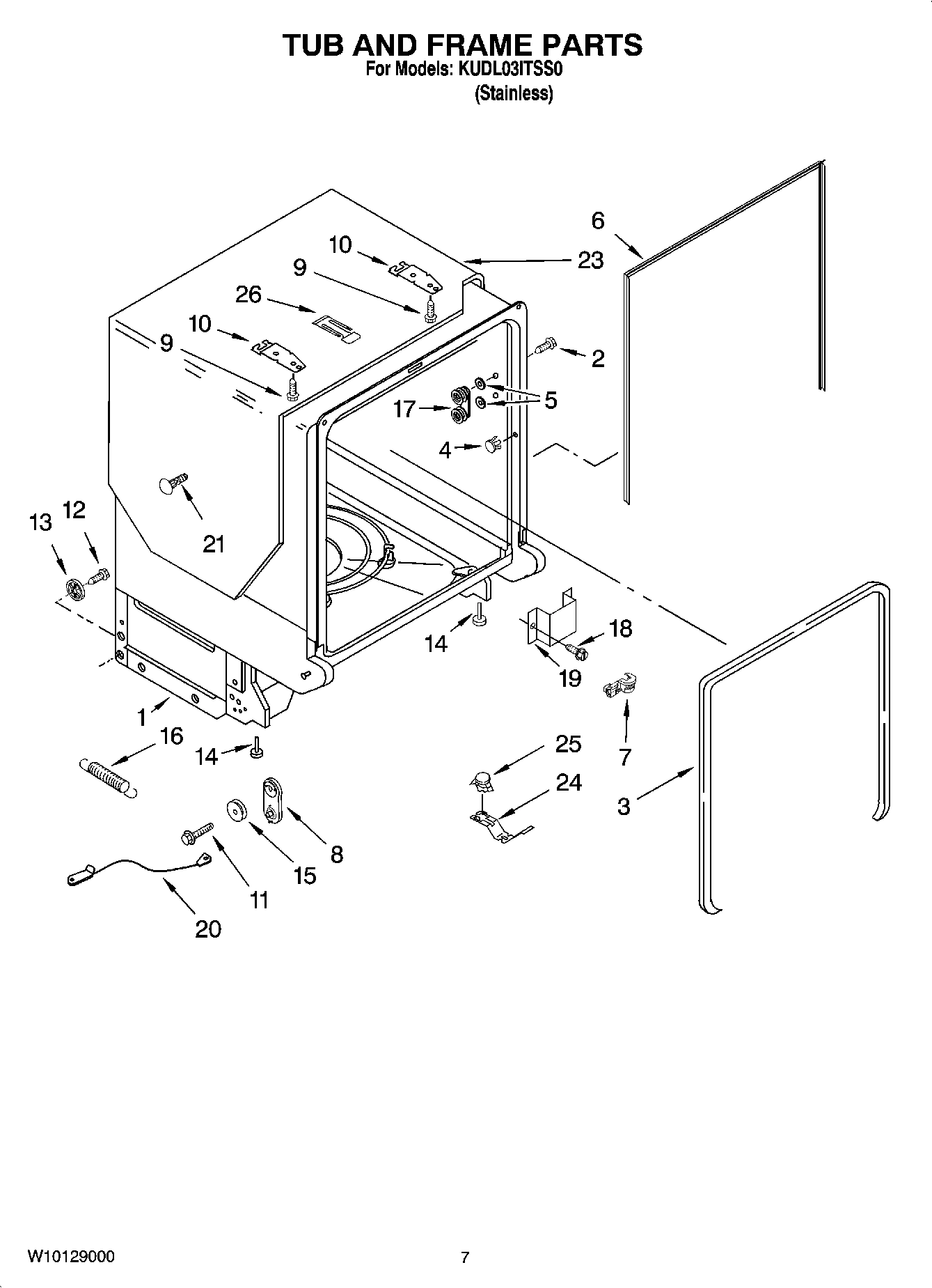 07 - TUB AND FRAME PARTS