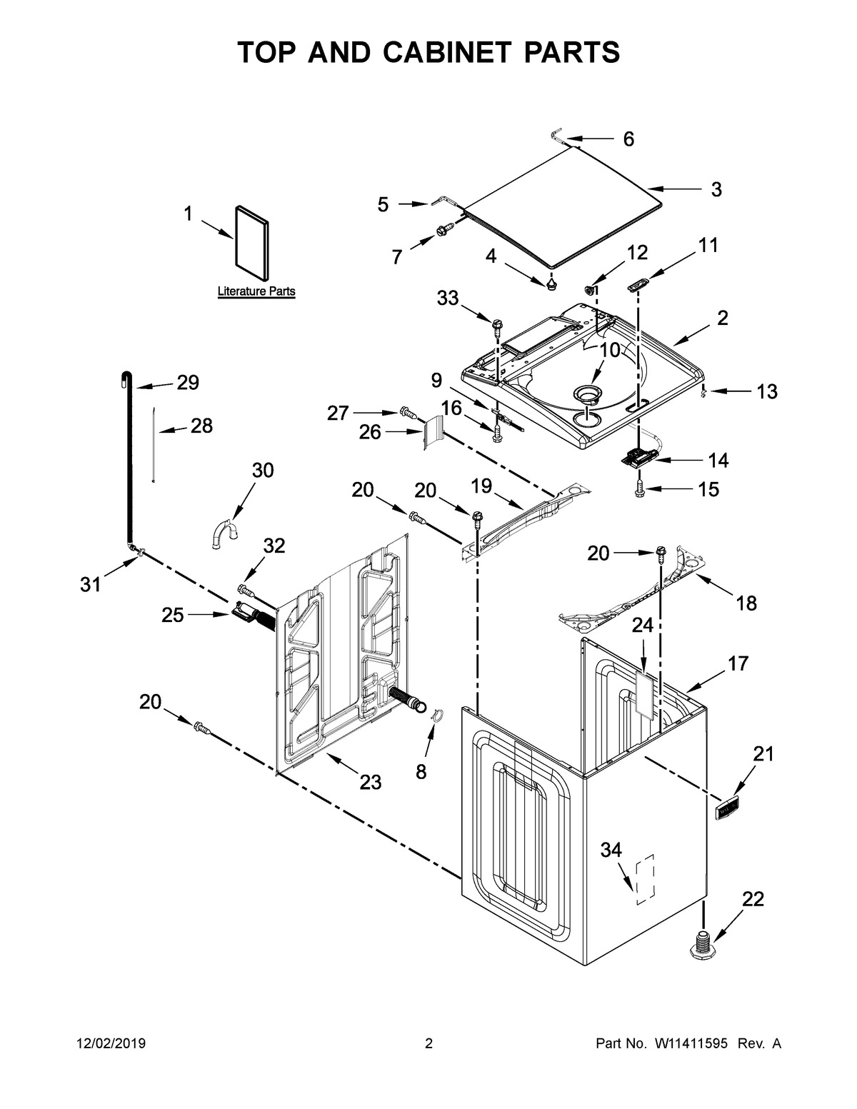 02 - TOP AND CABINET PARTS