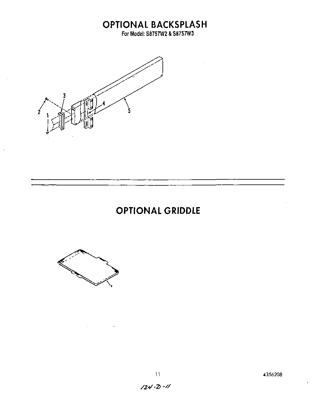 08 - OPTIONAL BACKSPLASH , OPTIONAL GRID