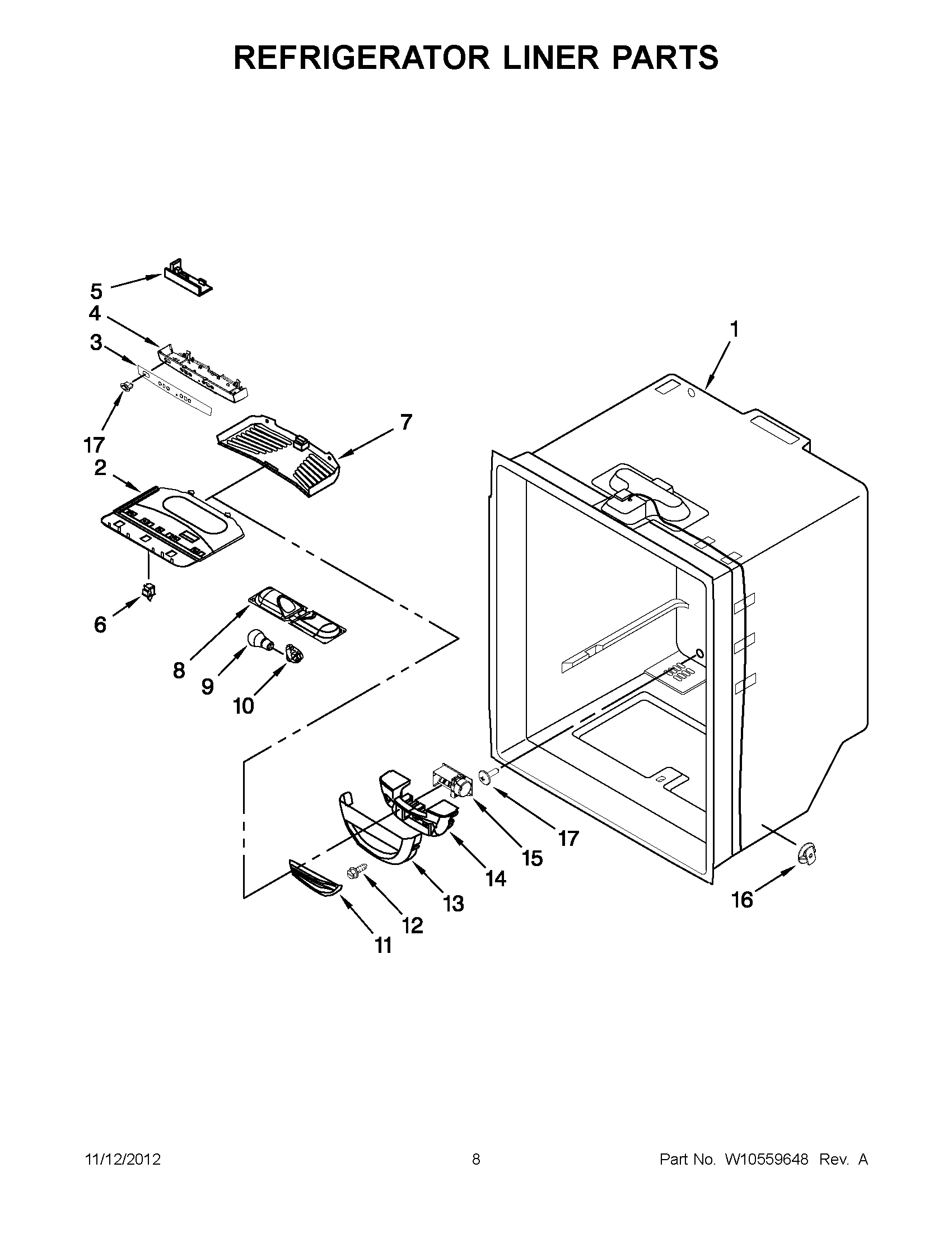 04 - REFRIGERATOR LINER PARTS