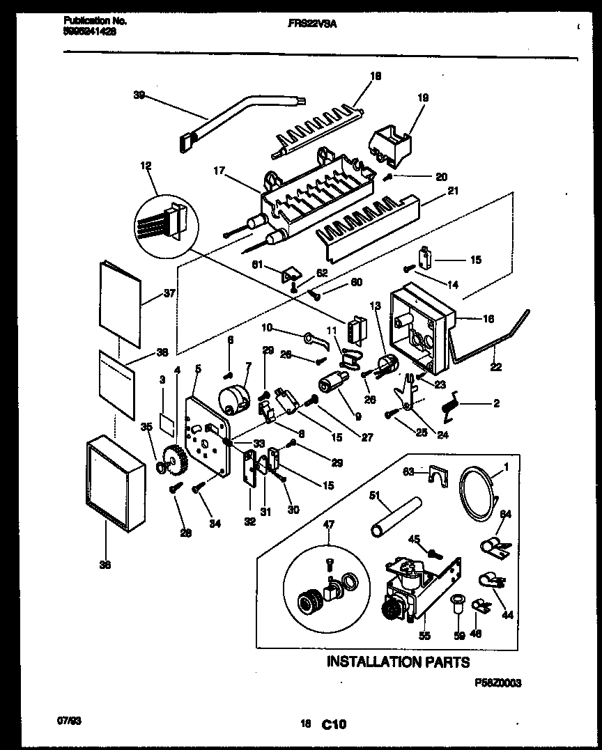 10 - ICE MAKER AND INSTALLATION PARTS