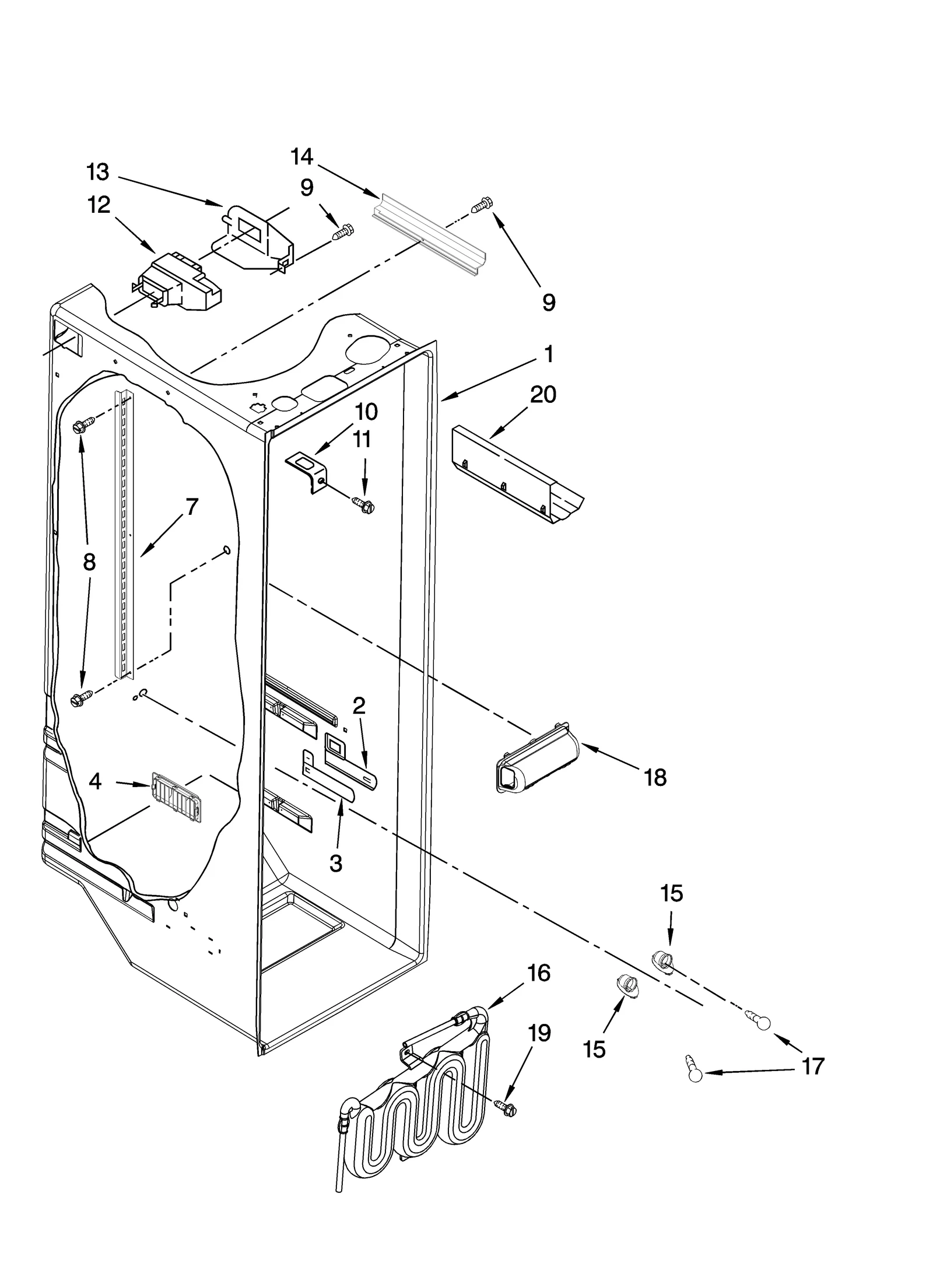 REFRIGERATOR LINER PARTS