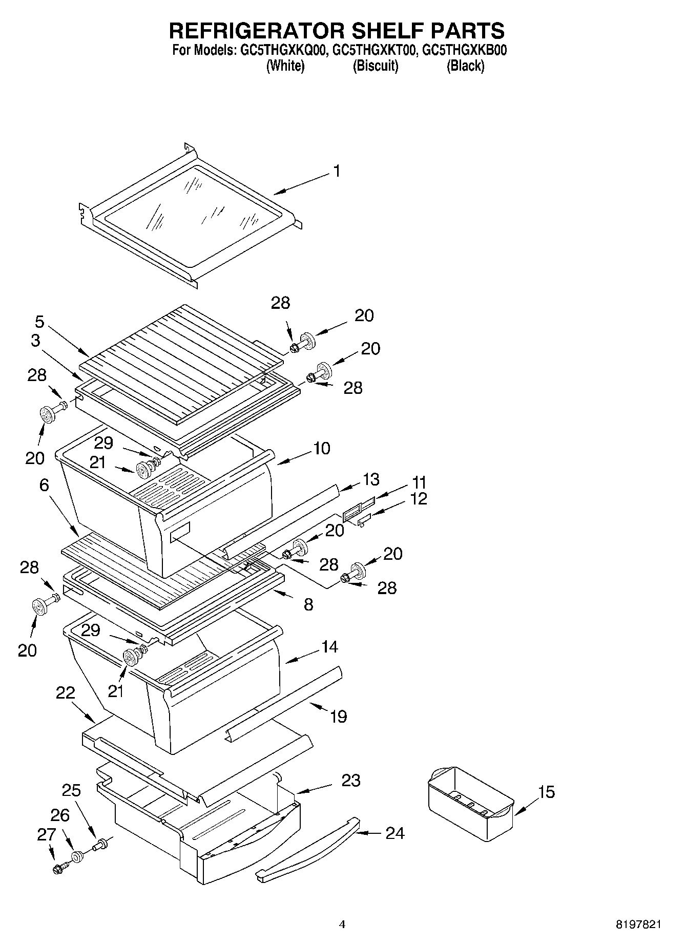 03 - REFRIGERATOR SHELF PARTS