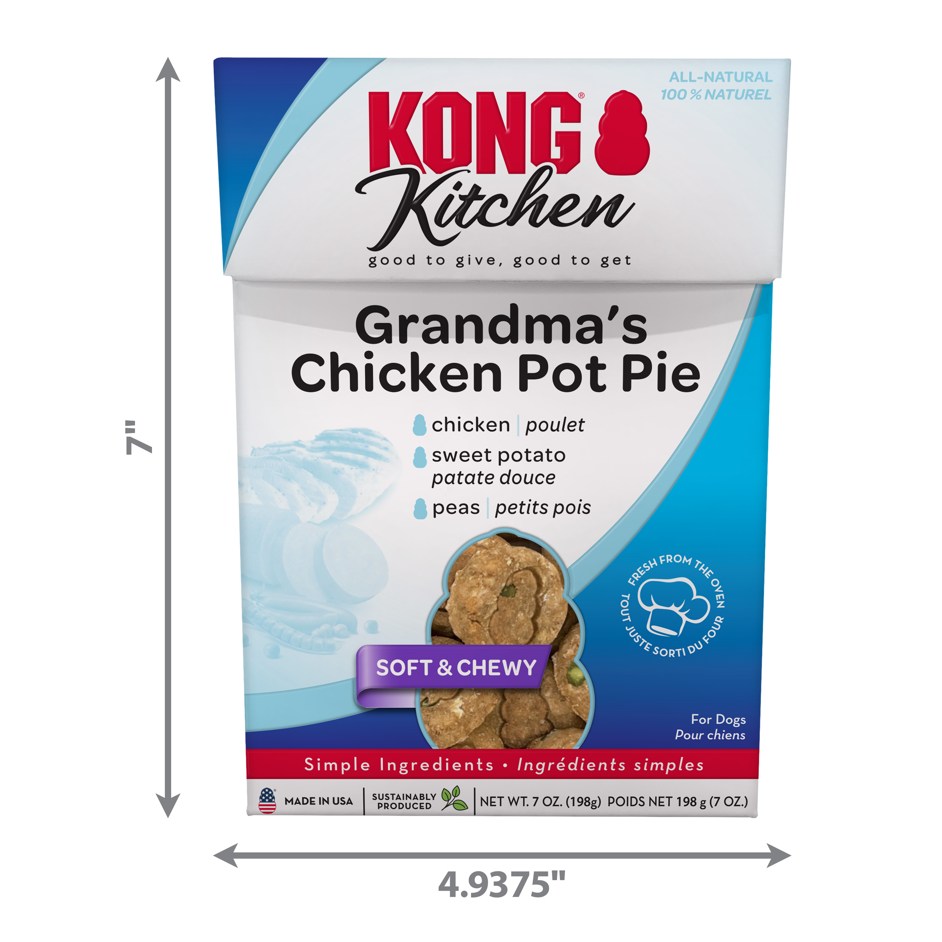 KONG Kitchen Soft & Chewy Grandma's Chicken Pot Pie onpack product image