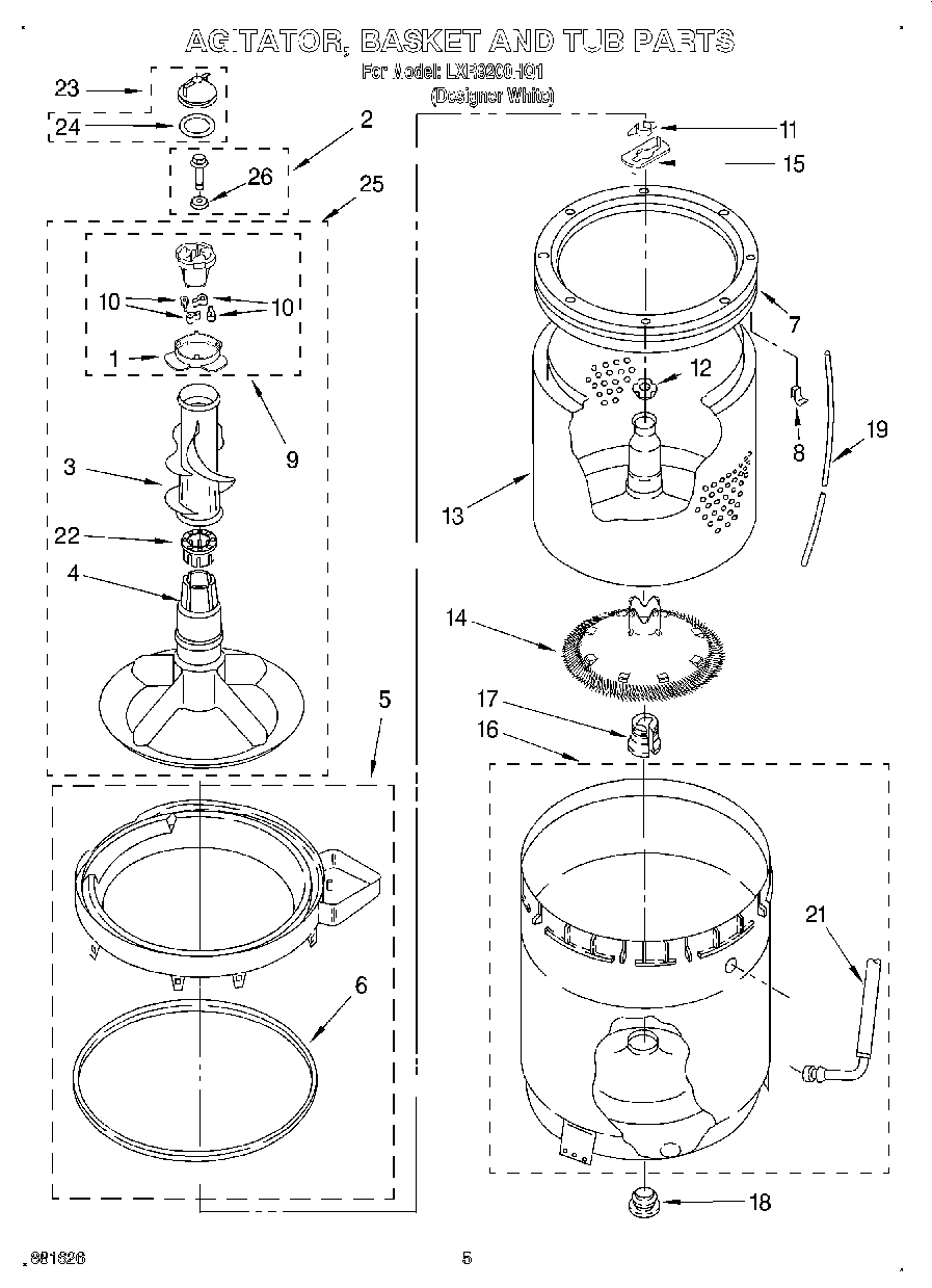 03 - AGITATOR, BASKET AND TUB