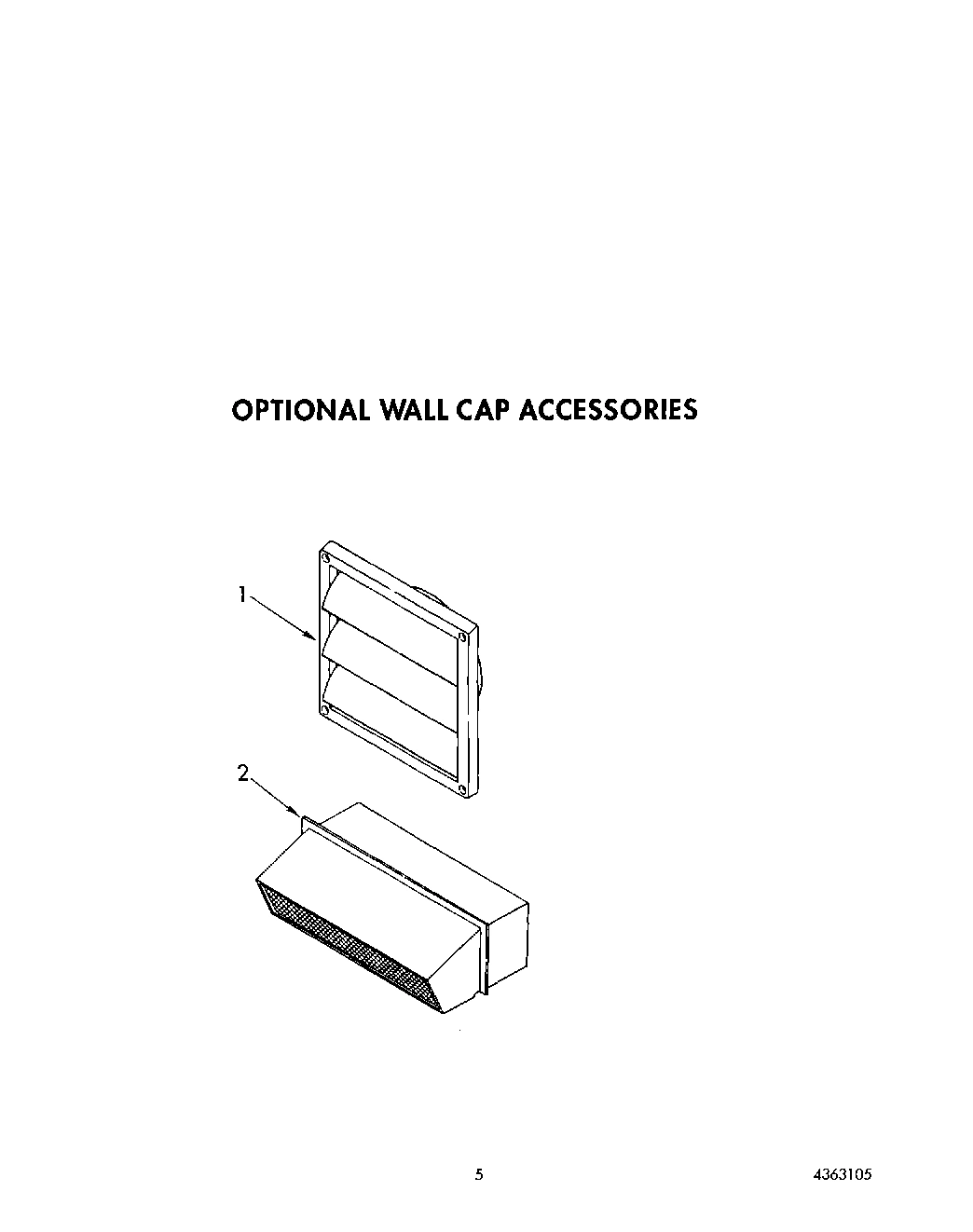 03 - OPTIONAL WALL CAP ACCESSORIES