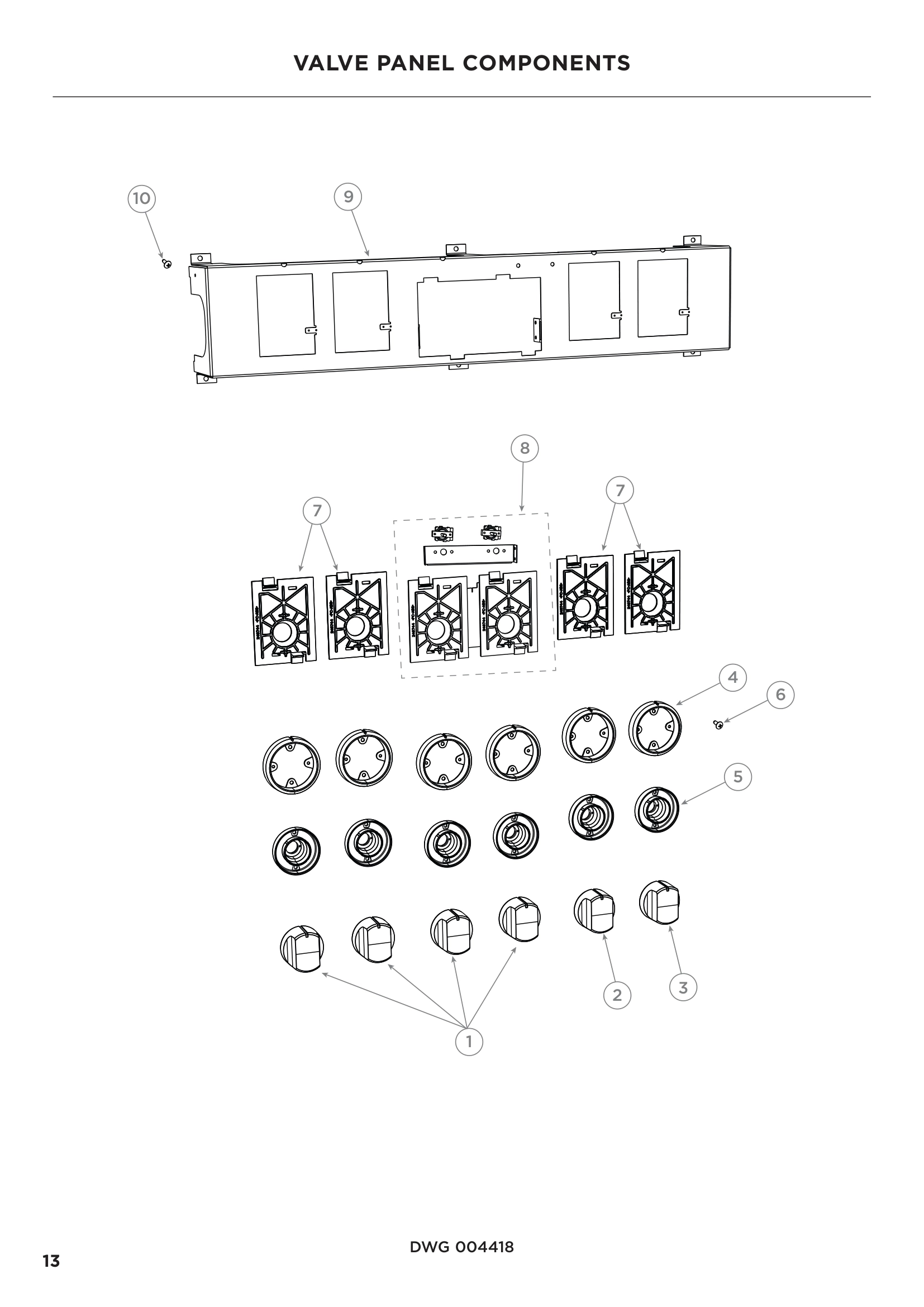 VALVE PANEL COMPONENTS