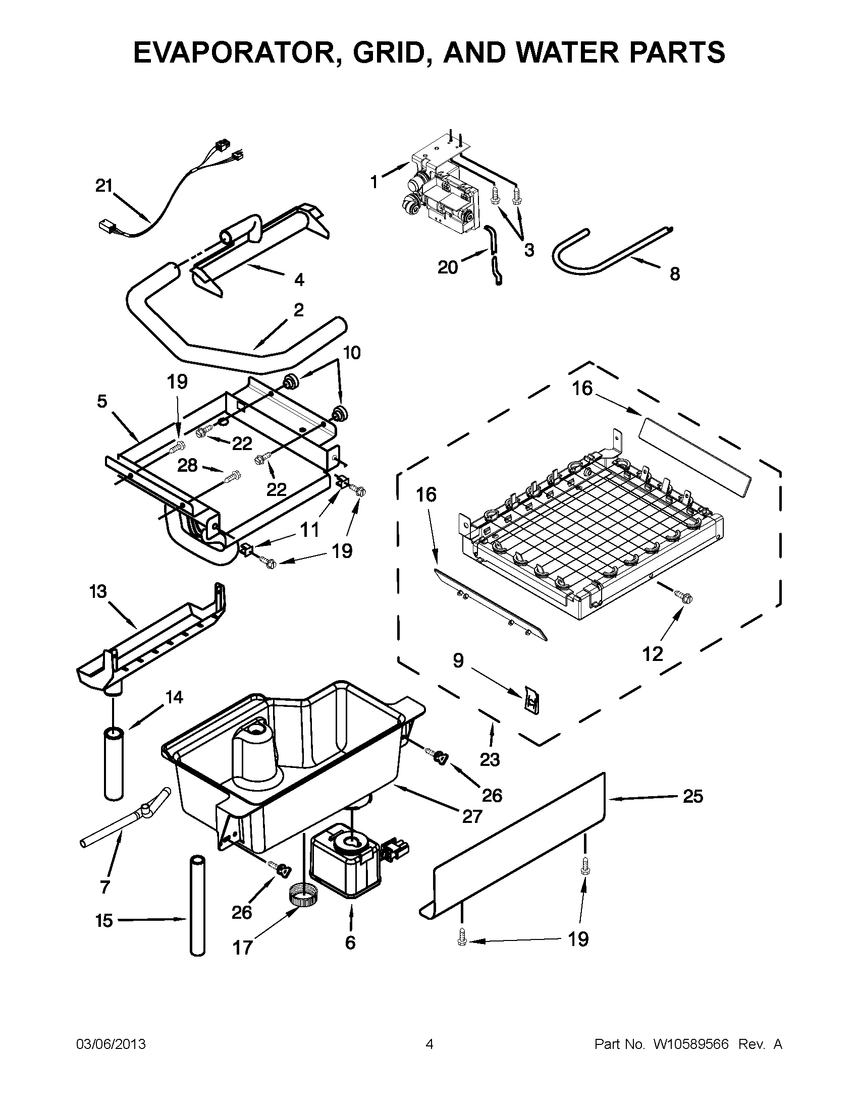 02 - EVAPORATOR, GRID, AND WATER PARTS
