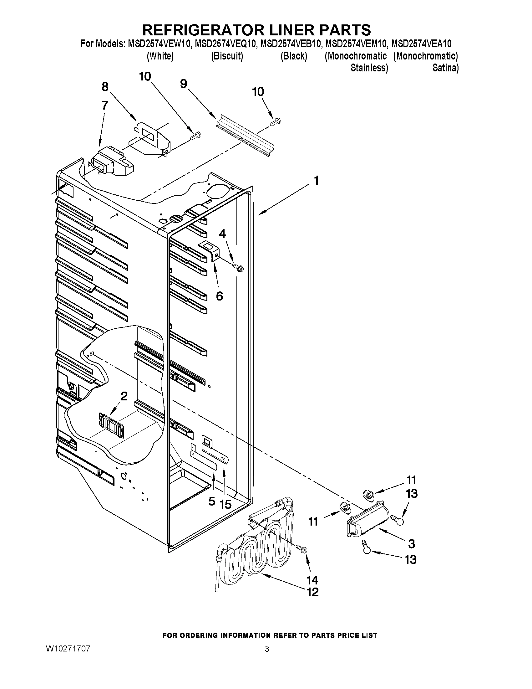02 - REFRIGERATOR LINER PARTS