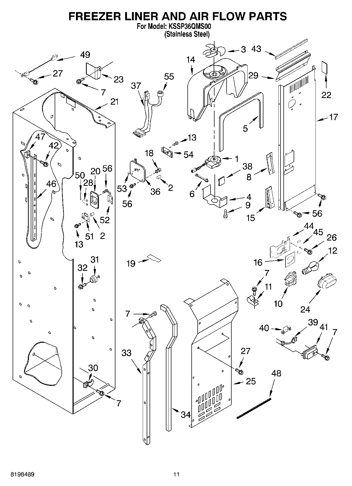 08 - FREEZER LINER AND AIR FLOW PARTS