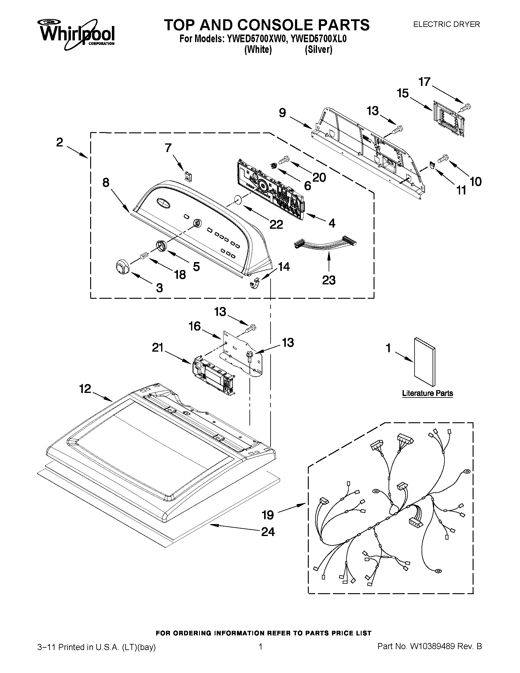 01 - TOP AND CONSOLE PARTS