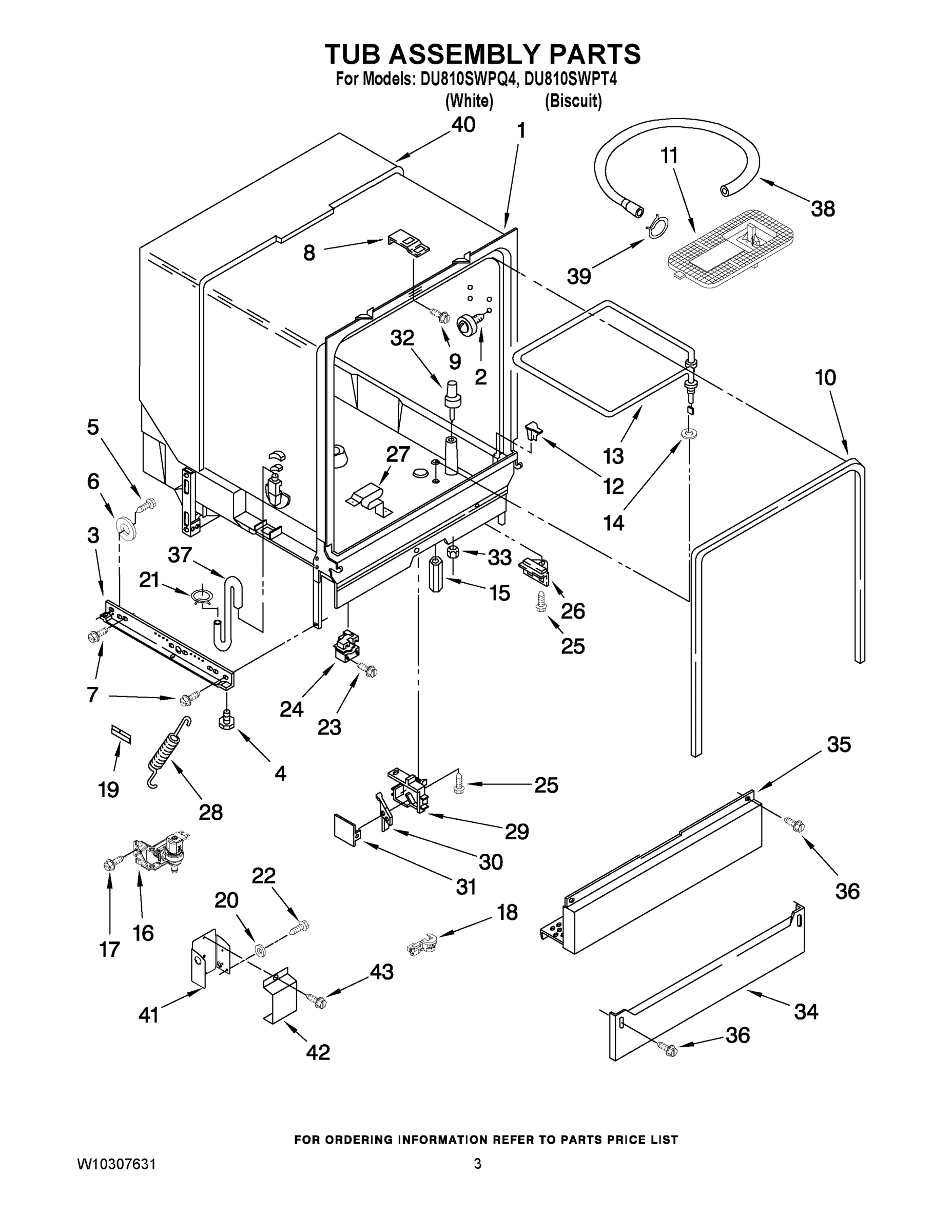 03 - TUB ASSEMBLY PARTS
