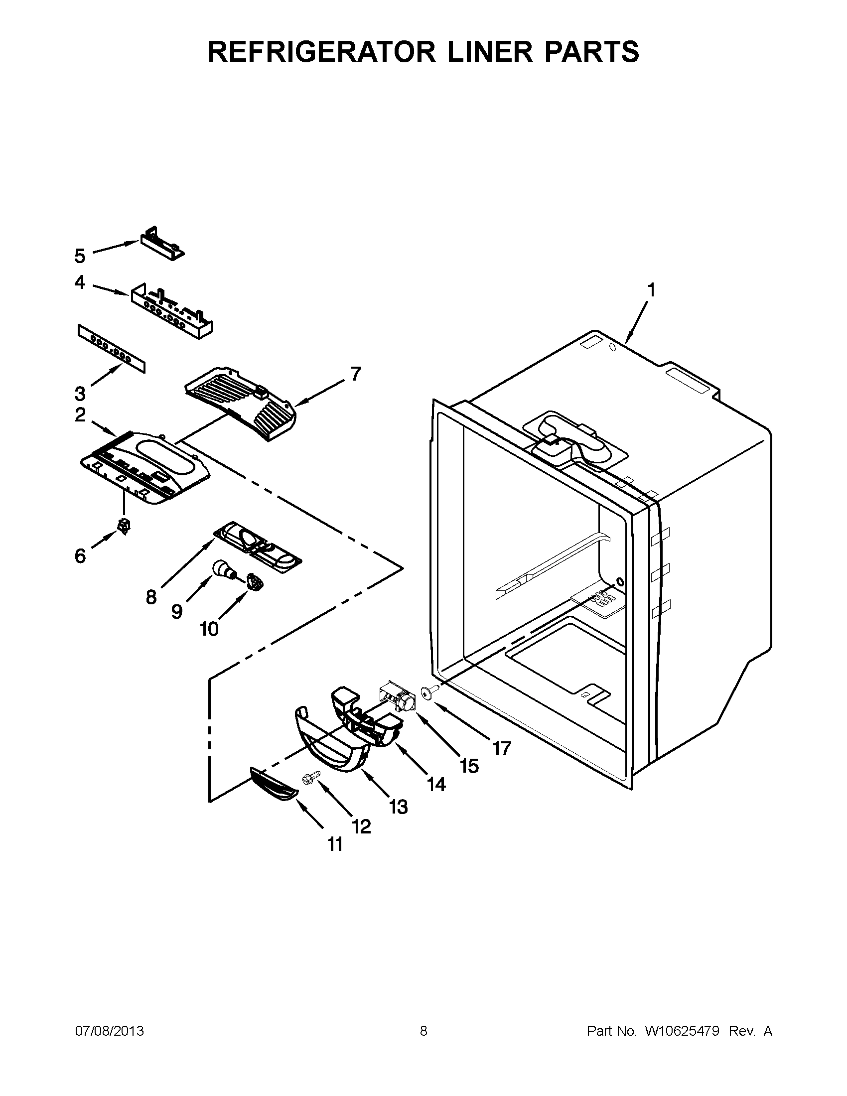 04 - REFRIGERATOR LINER PARTS