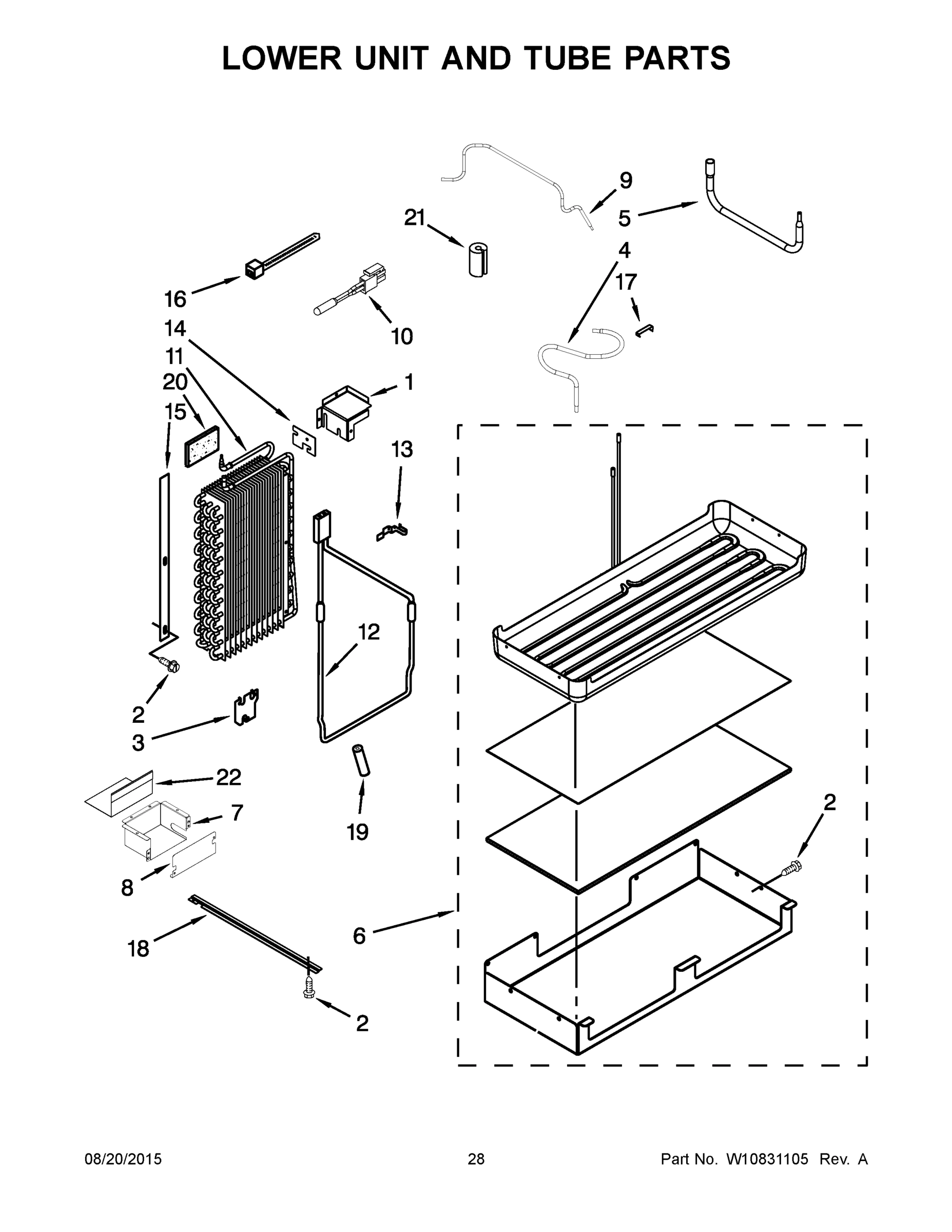 15 - LOWER UNIT AND TUBE PARTS