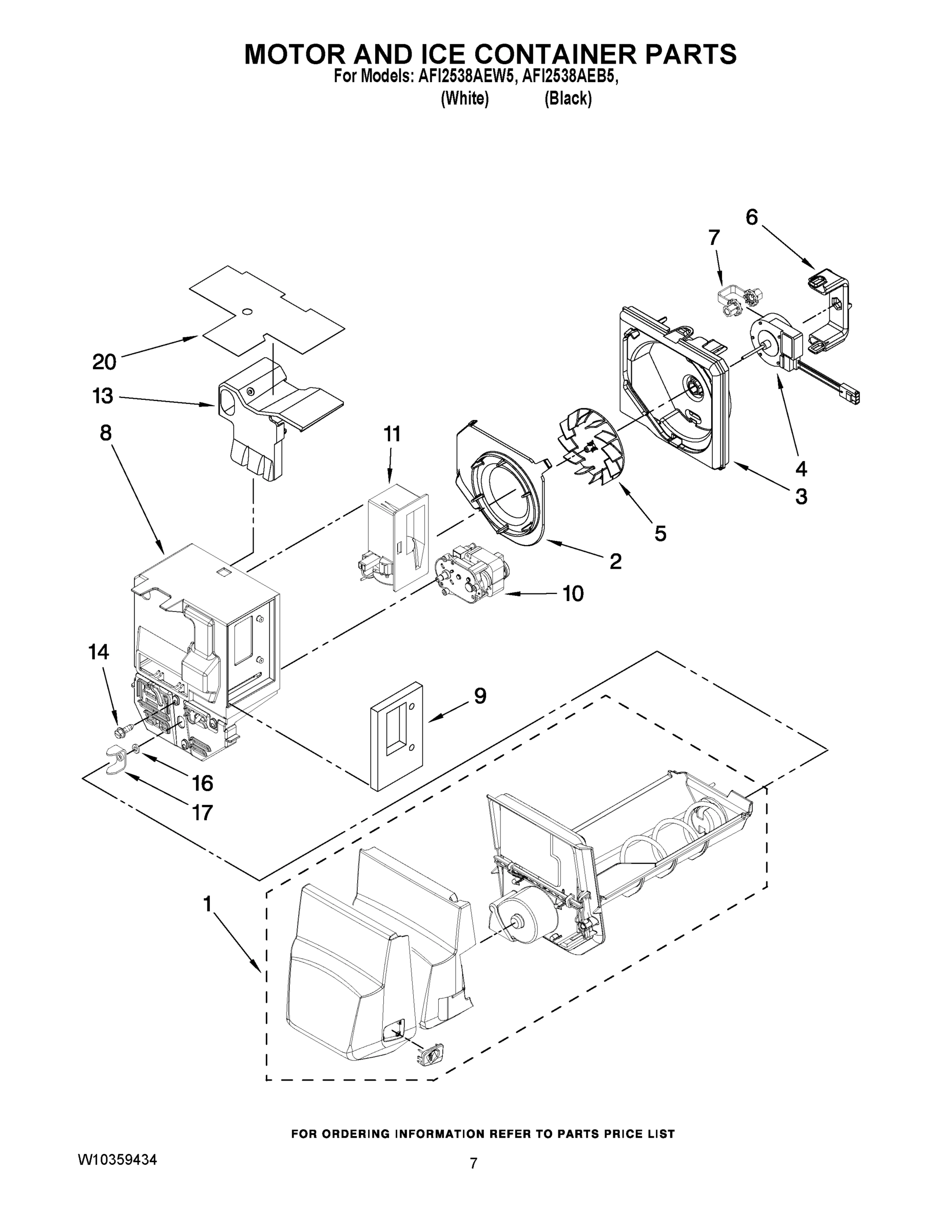 04 - MOTOR AND ICE CONTAINER PARTS