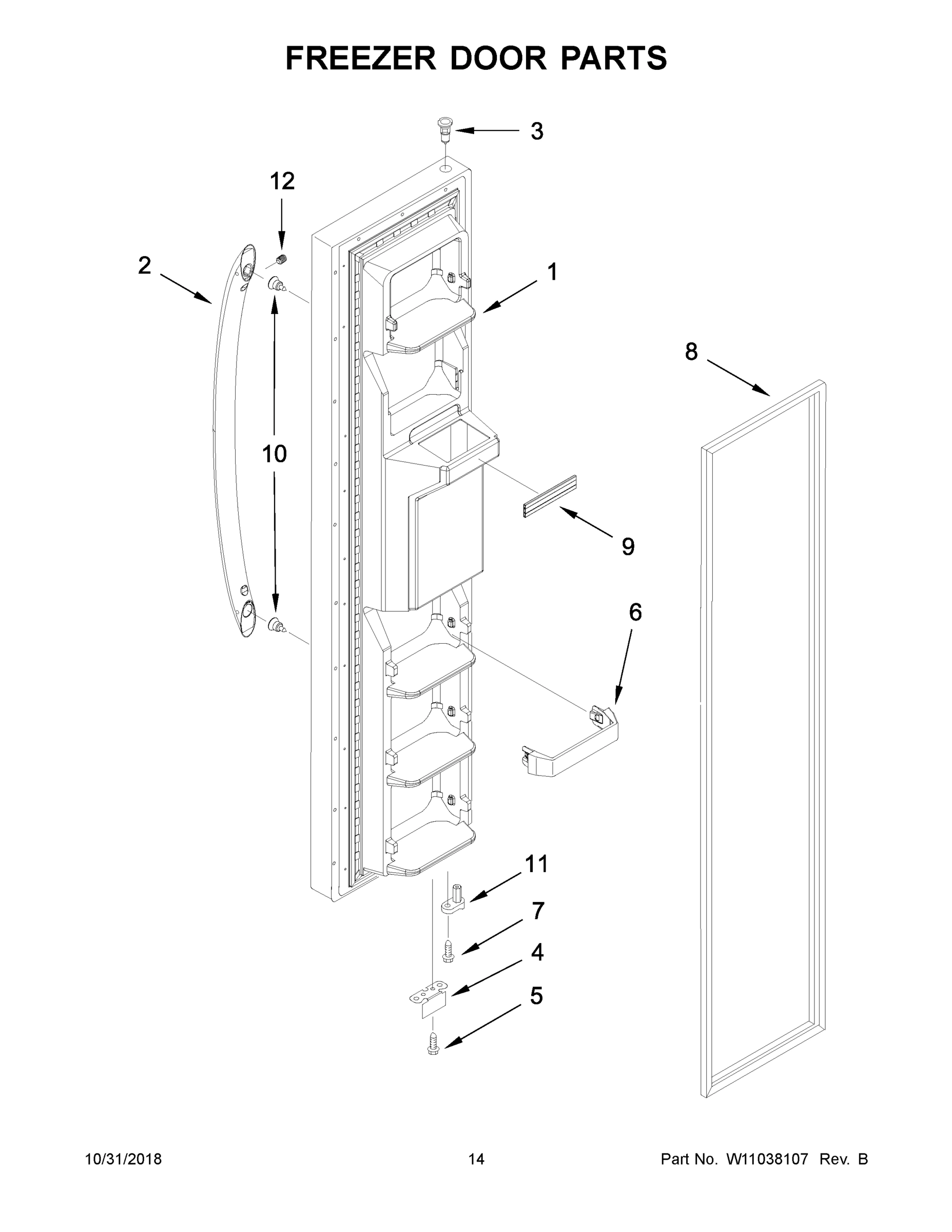 08 - FREEZER DOOR PARTS