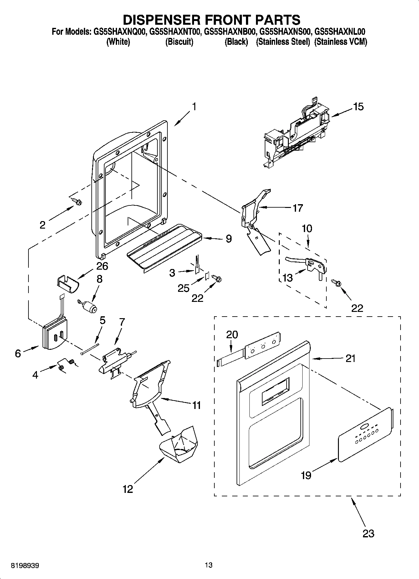 08 - DISPENSER FRONT PARTS