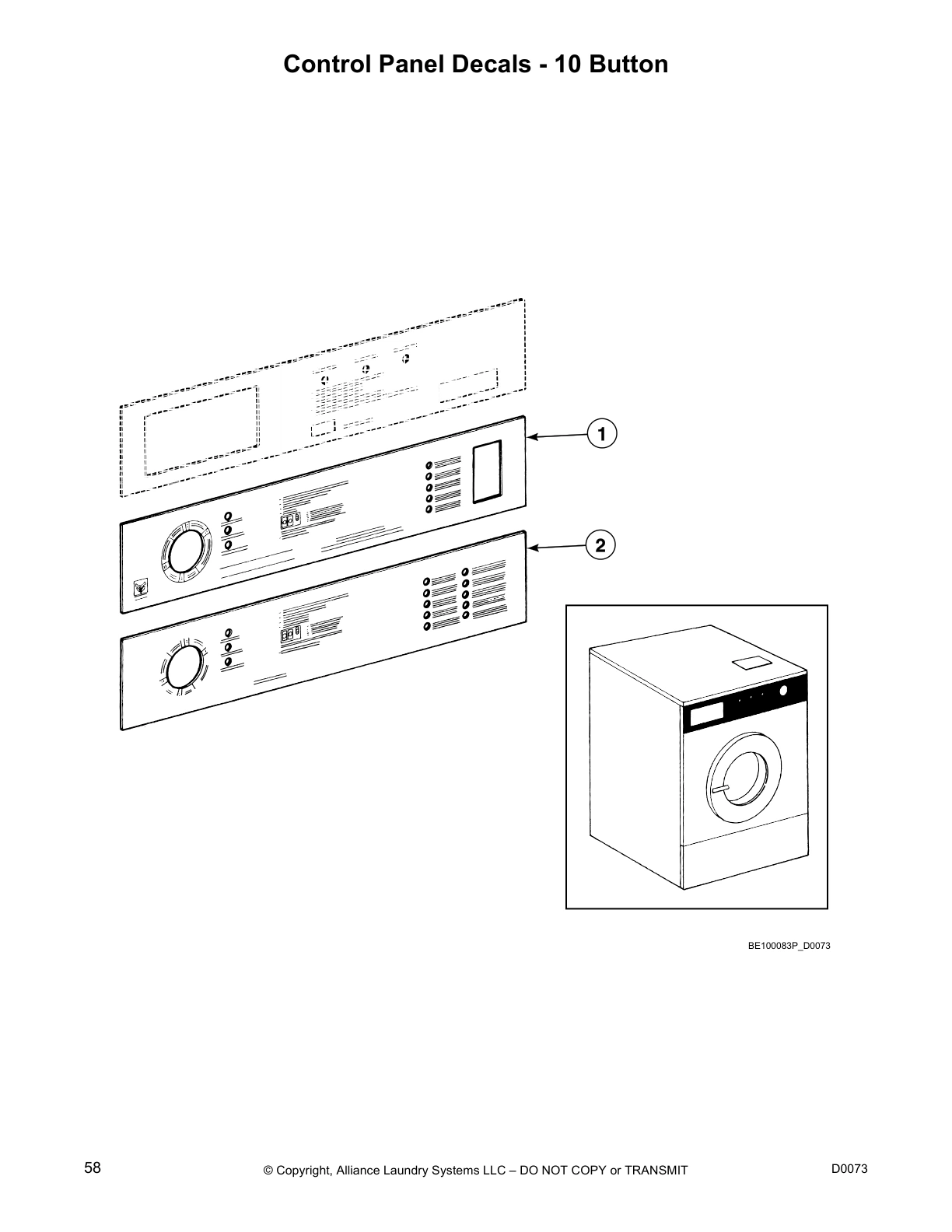 Control Panel Decals - 10 Button