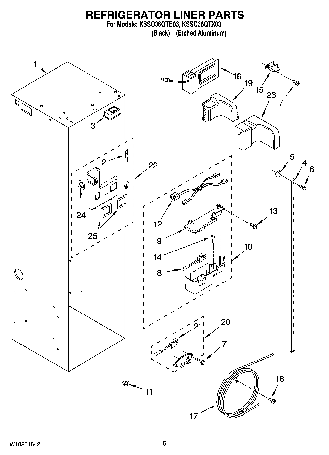 04 - REFRIGERATOR LINER PARTS