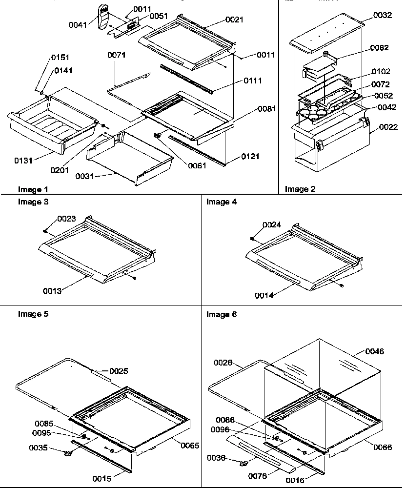 03 - DELI, SHELF, AND CRISPER ASSEMBLIES