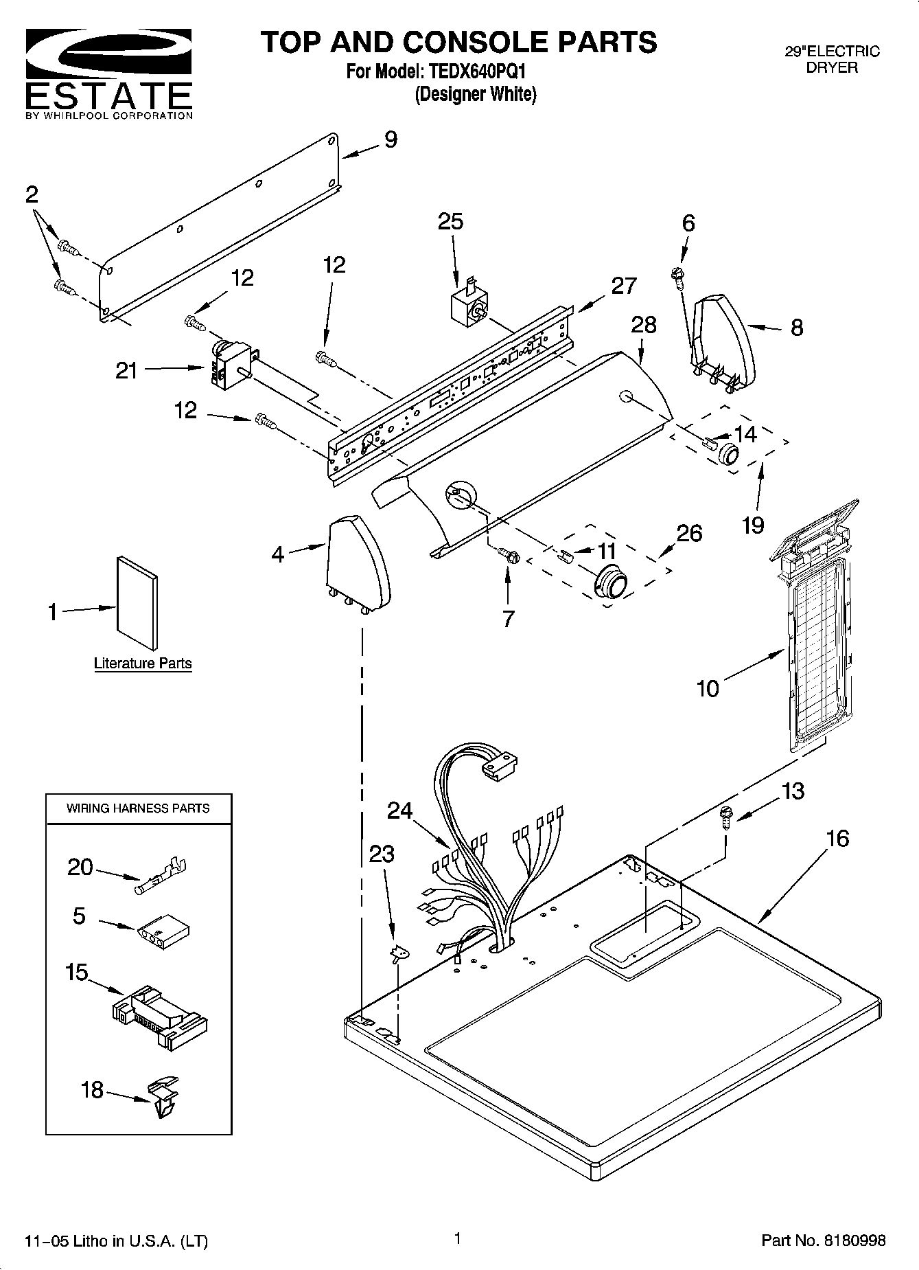 01 - TOP AND CONSOLE PARTS