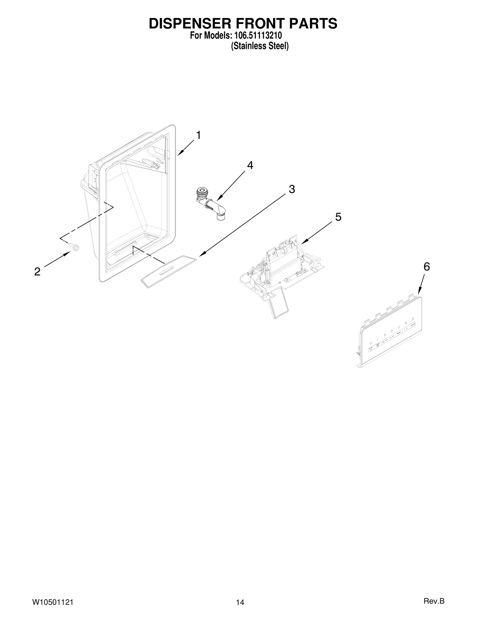 DISPENSER FRONT PARTS