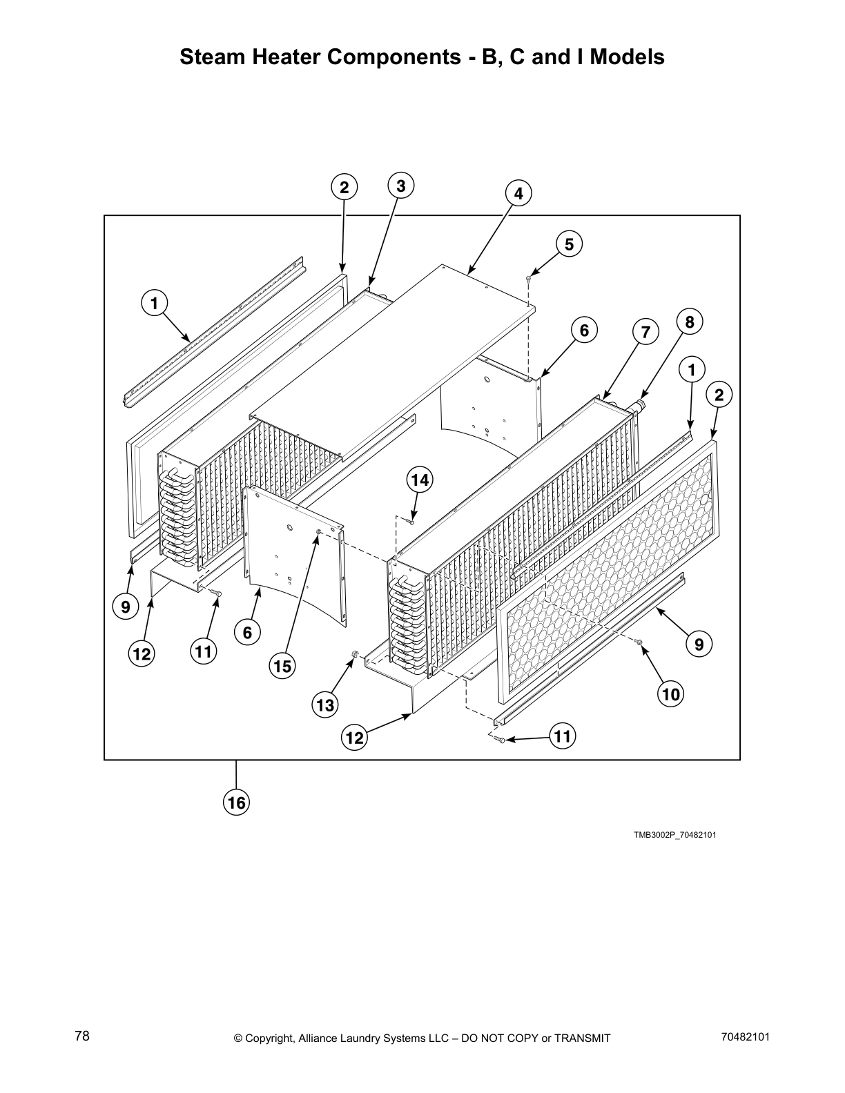 Steam Heater Components - B, C and I Models