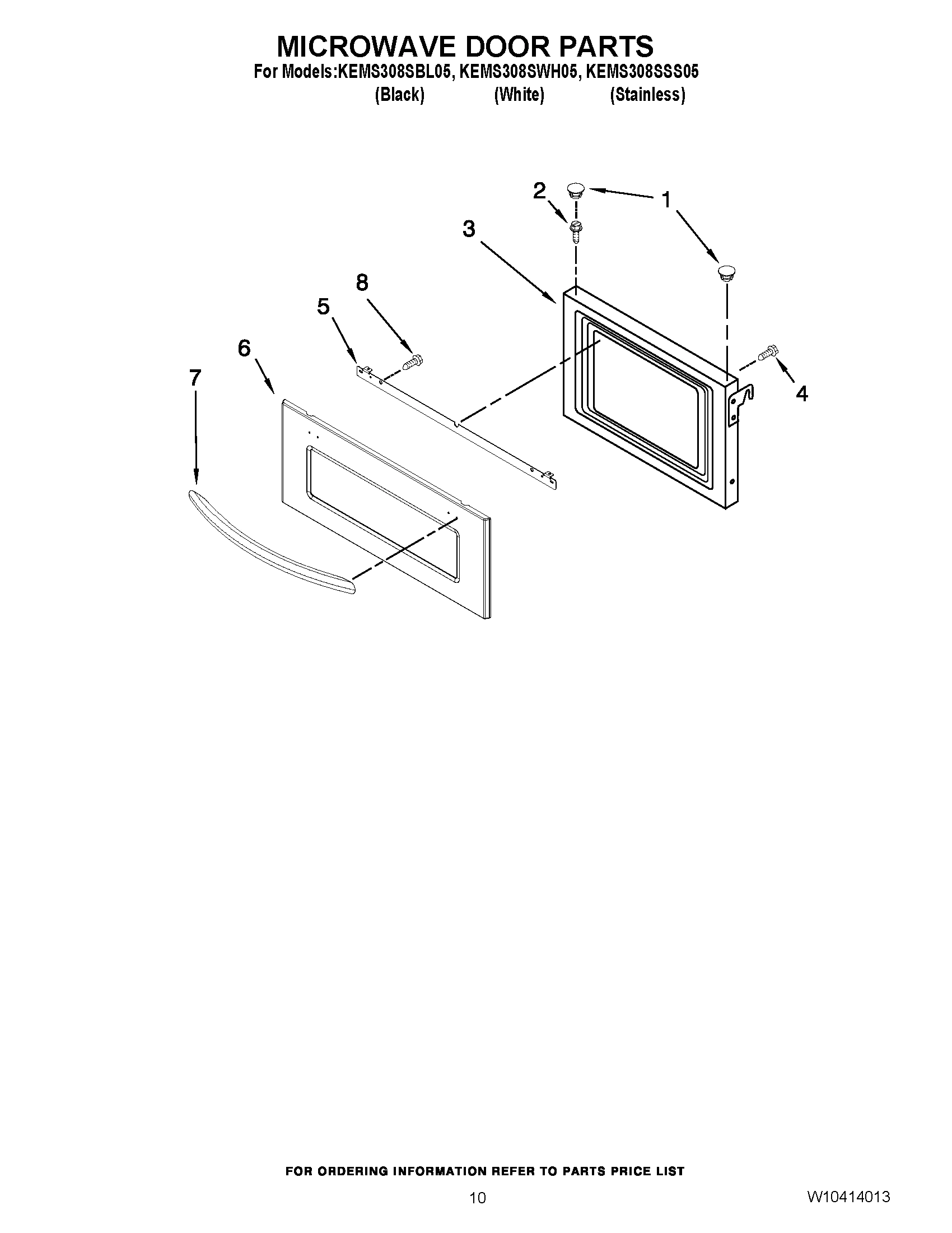 08 - MICROWAVE DOOR PARTS