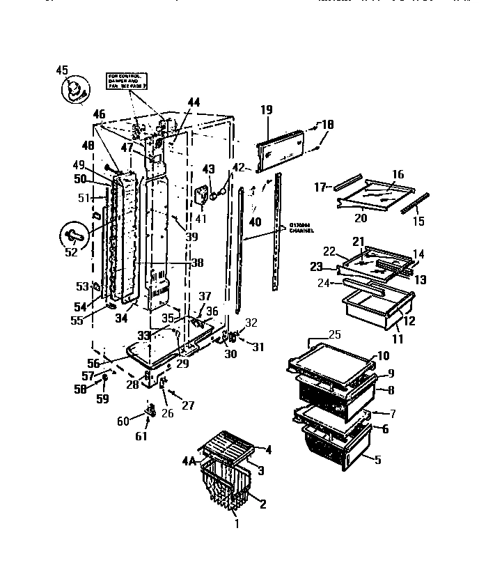 04 - EVAPORATOR, SHELVES, CRISPER PANS