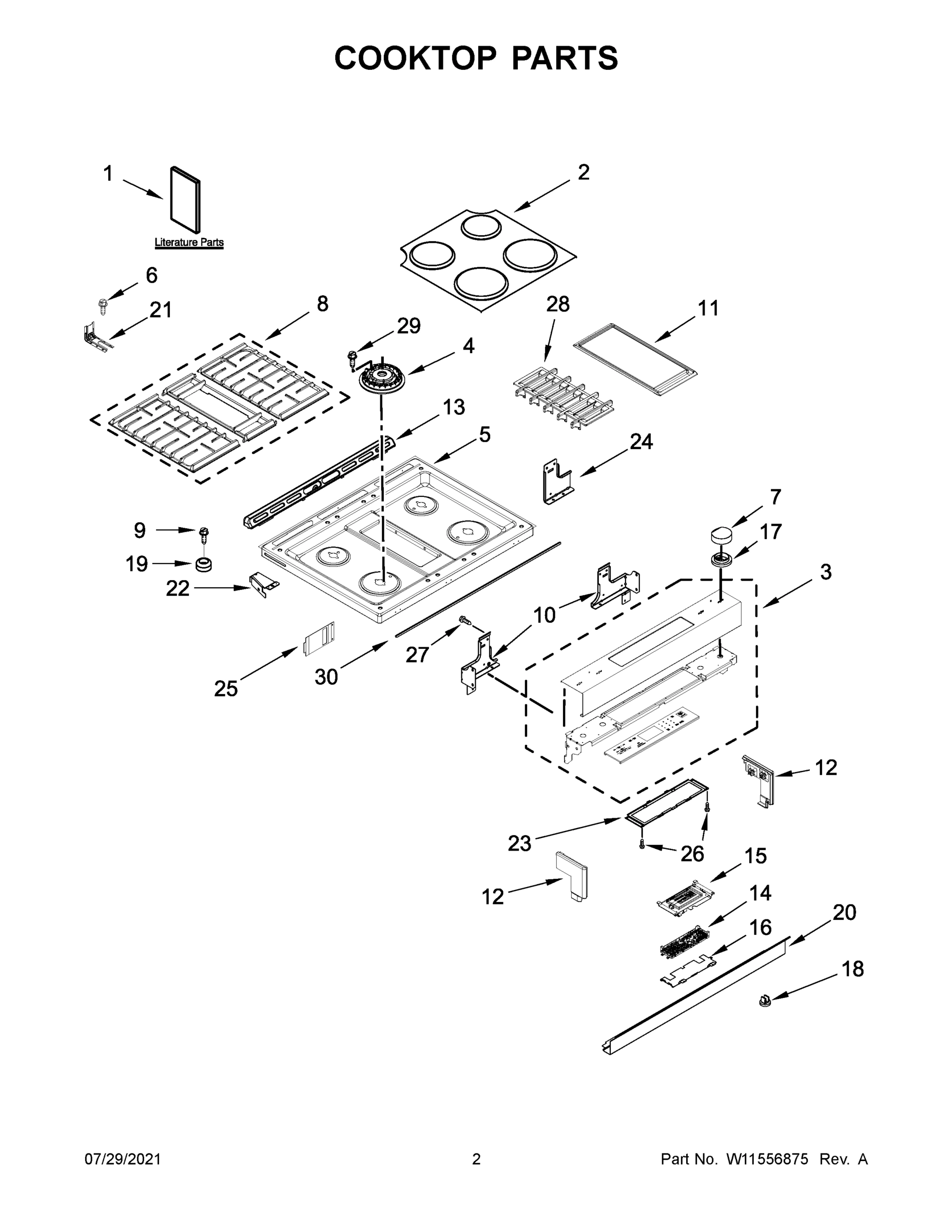 02 - COOKTOP PARTS