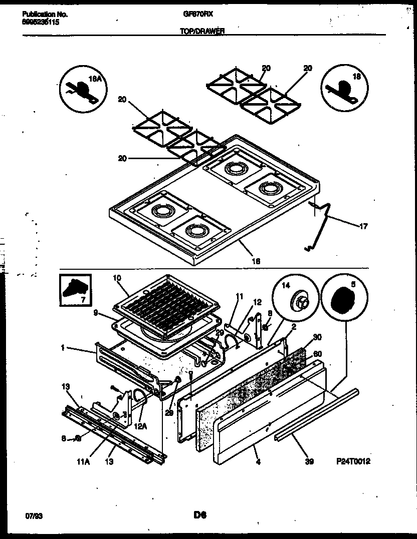 05 - COOKTOP AND BROILER DRAWER PARTS
