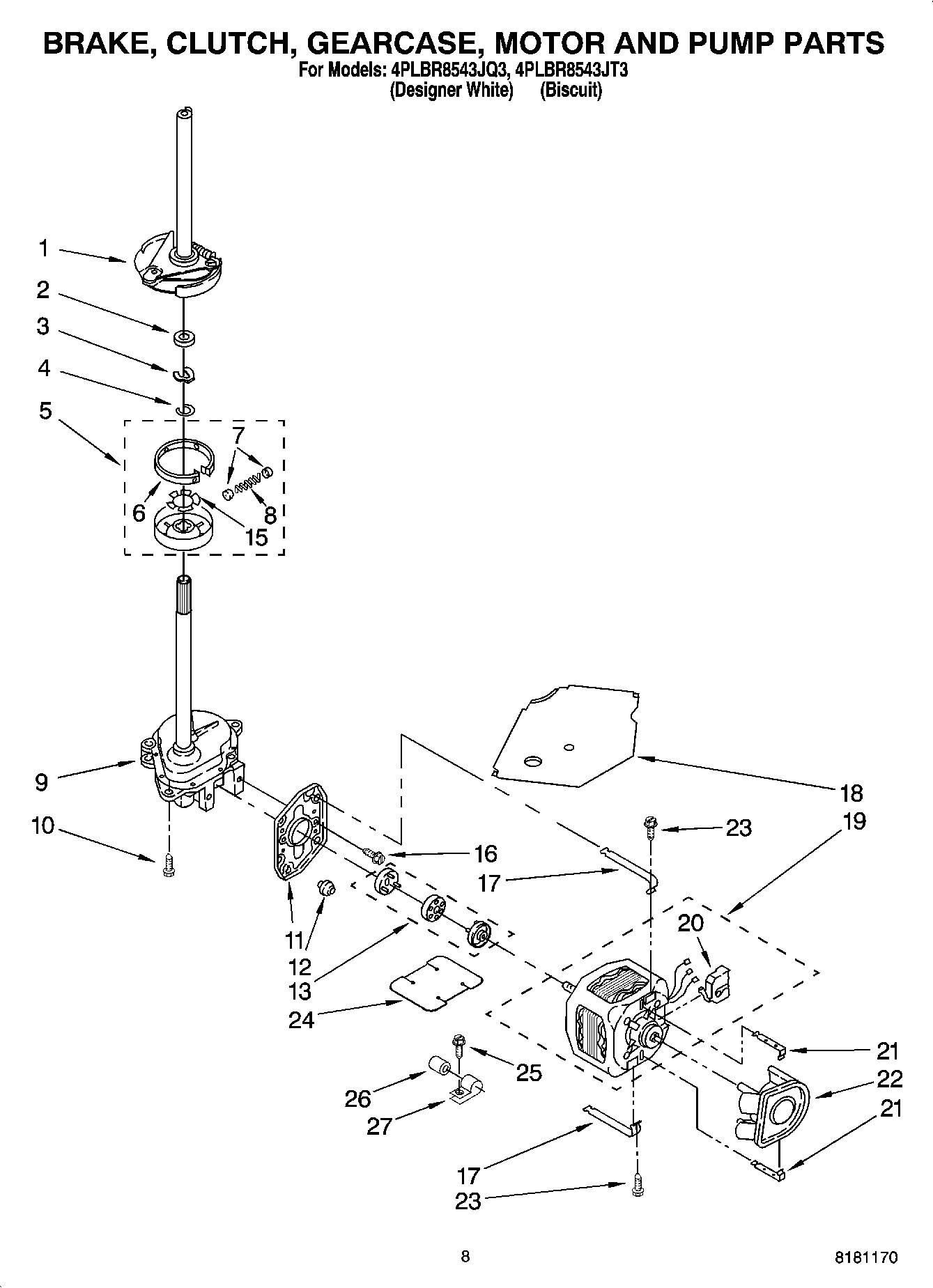 05 - BRAKE, CLUTCH, GEARCASE, MOTOR AND PUMP PARTS